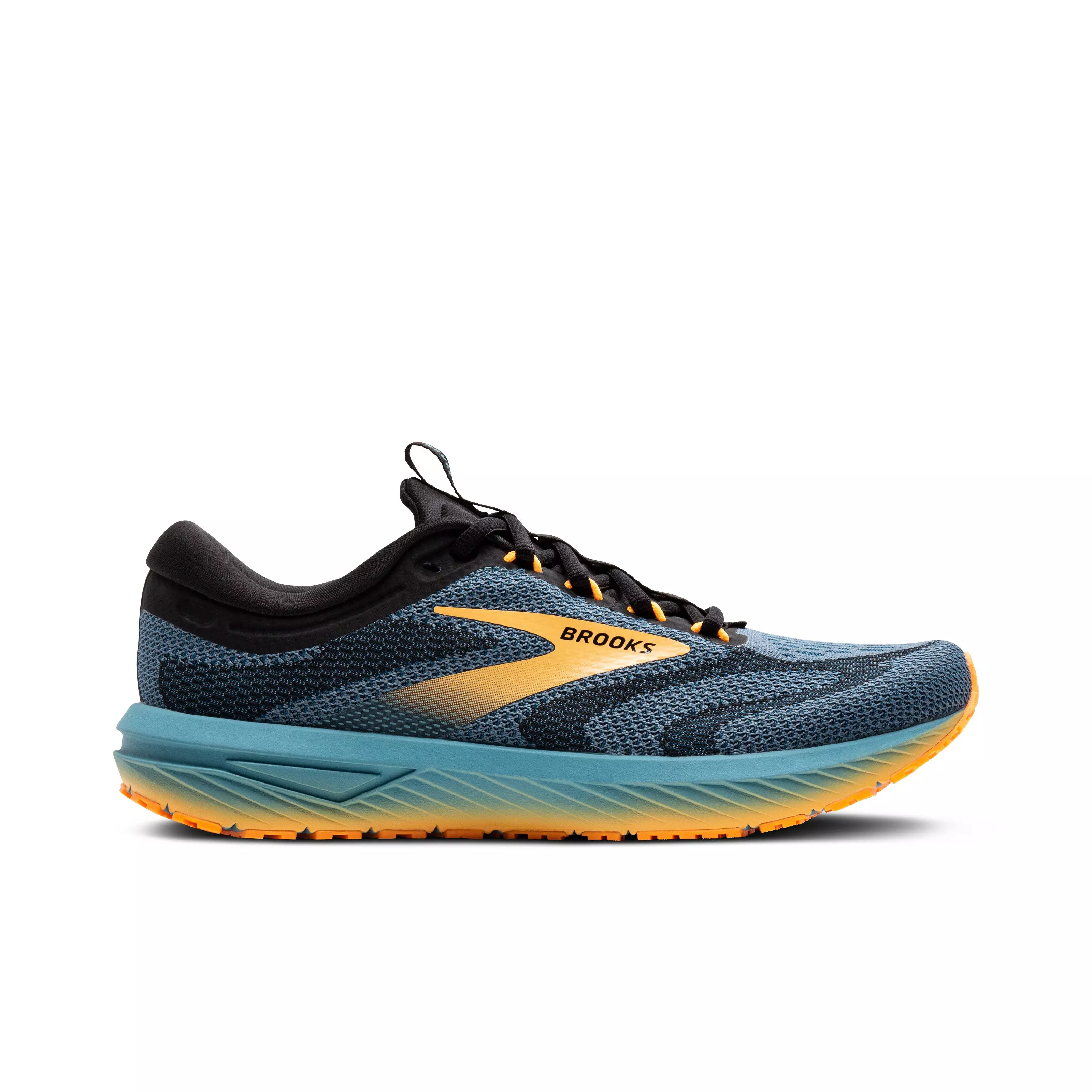 Brooks Revel 7 "Storm Blue/Black/Orange Pop" Men's Running Shoe - BLUE/BLACK/ORANGE