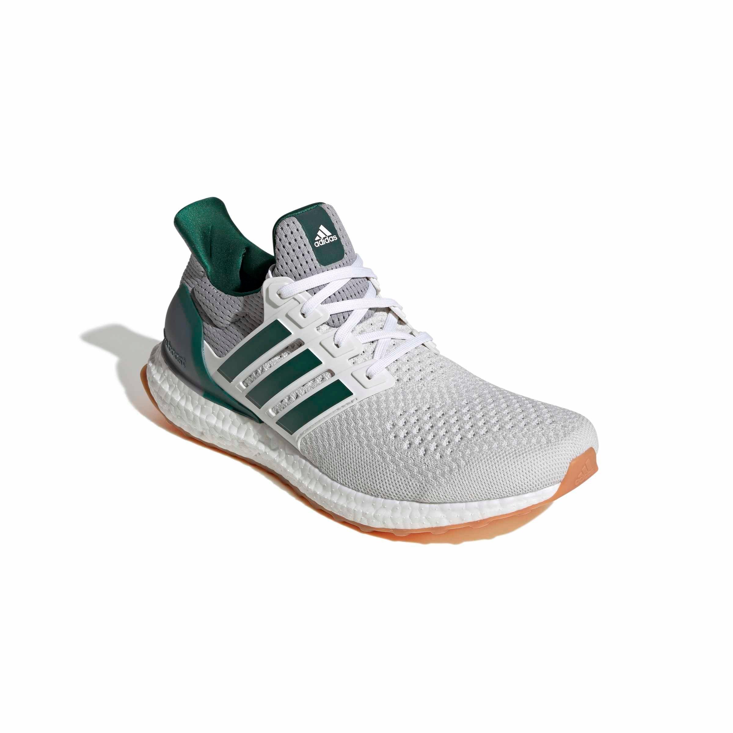adidas Ultraboost 1.0 "Crystal White/Collegiate Green/Halo Silver" Men's Shoe - WHITE/GREEN/SILVER Thumbnail View 3