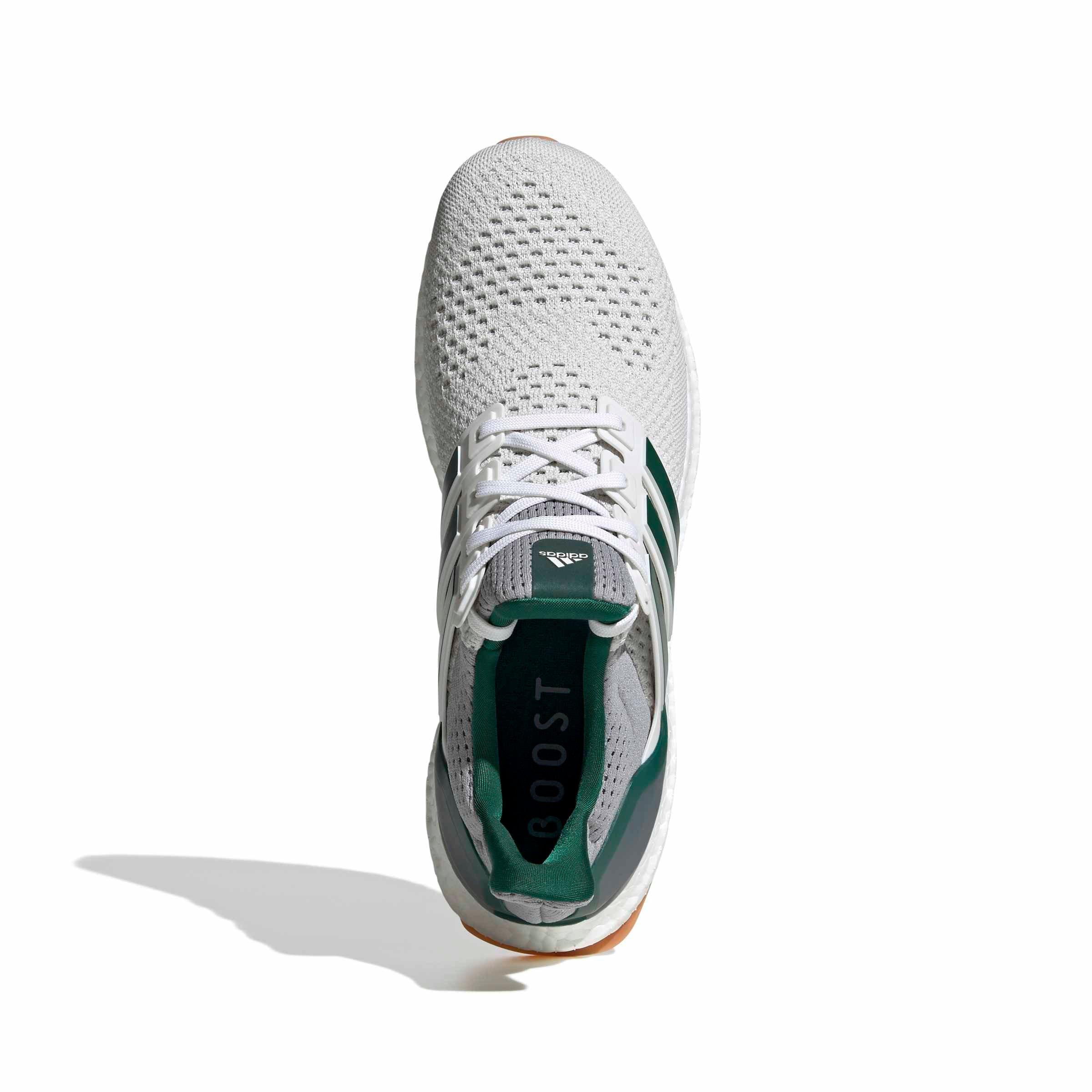 adidas Ultraboost 1.0 "Crystal White/Collegiate Green/Halo Silver" Men's Shoe - WHITE/GREEN/SILVER Thumbnail View 5