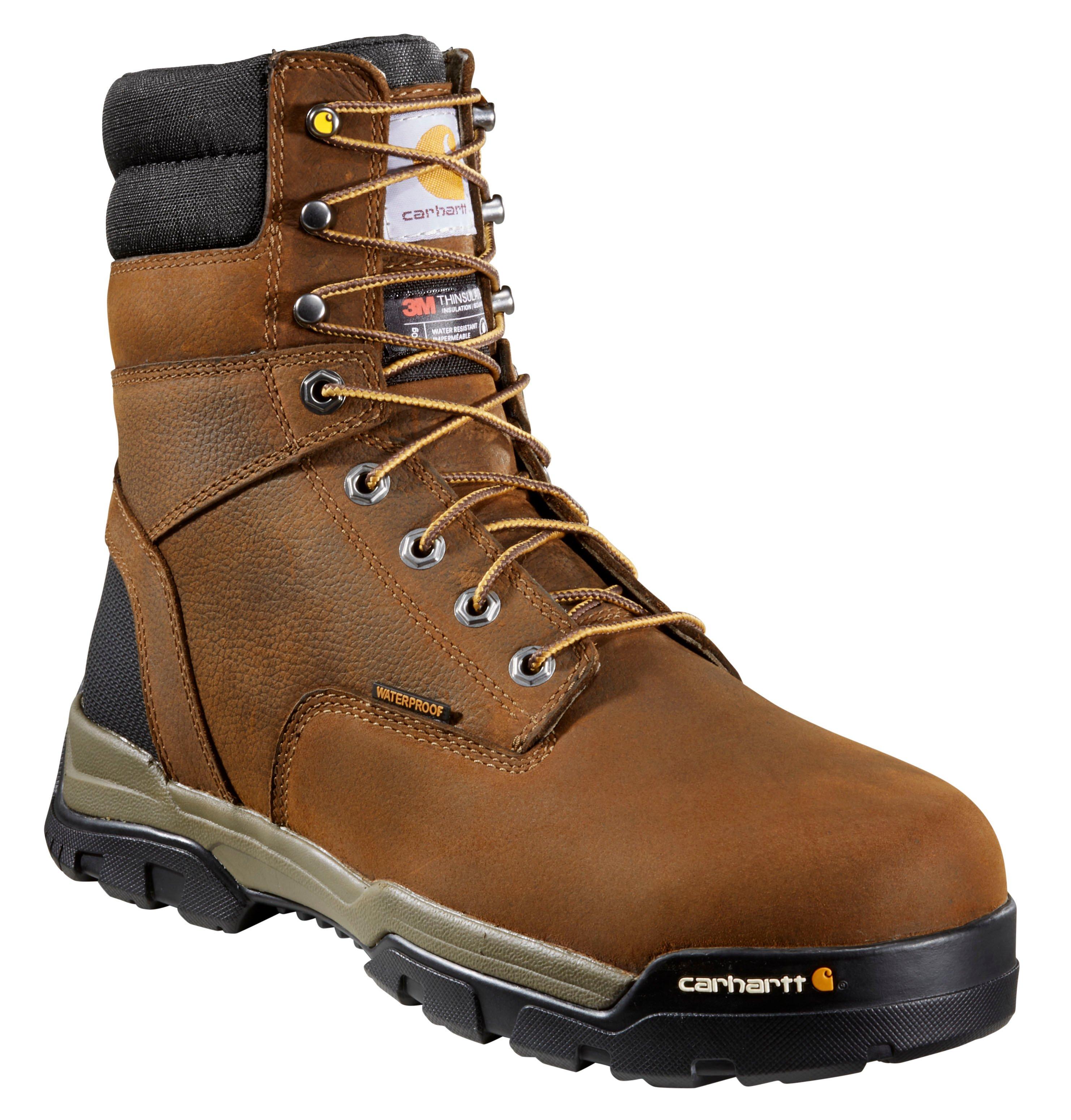 Carhartt Ground Force 8" Soft Toe Insulated "Brown Oil Tanned" Men's Work Boot - BROWN Thumbnail View 3