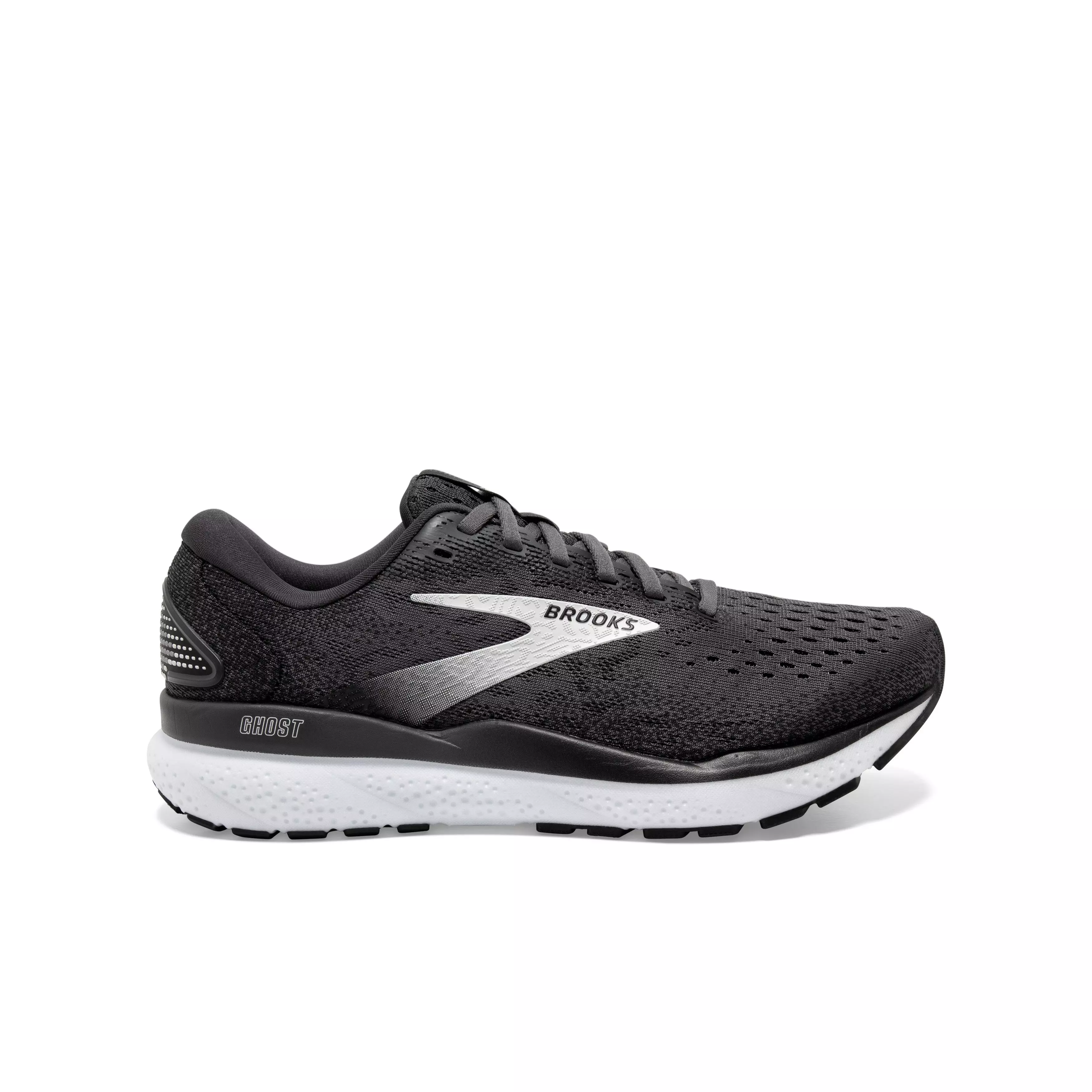 Brooks Ghost 16 "Black/Grey/White" Women's Wide Running Shoe - BLACK/GREY/WHITE