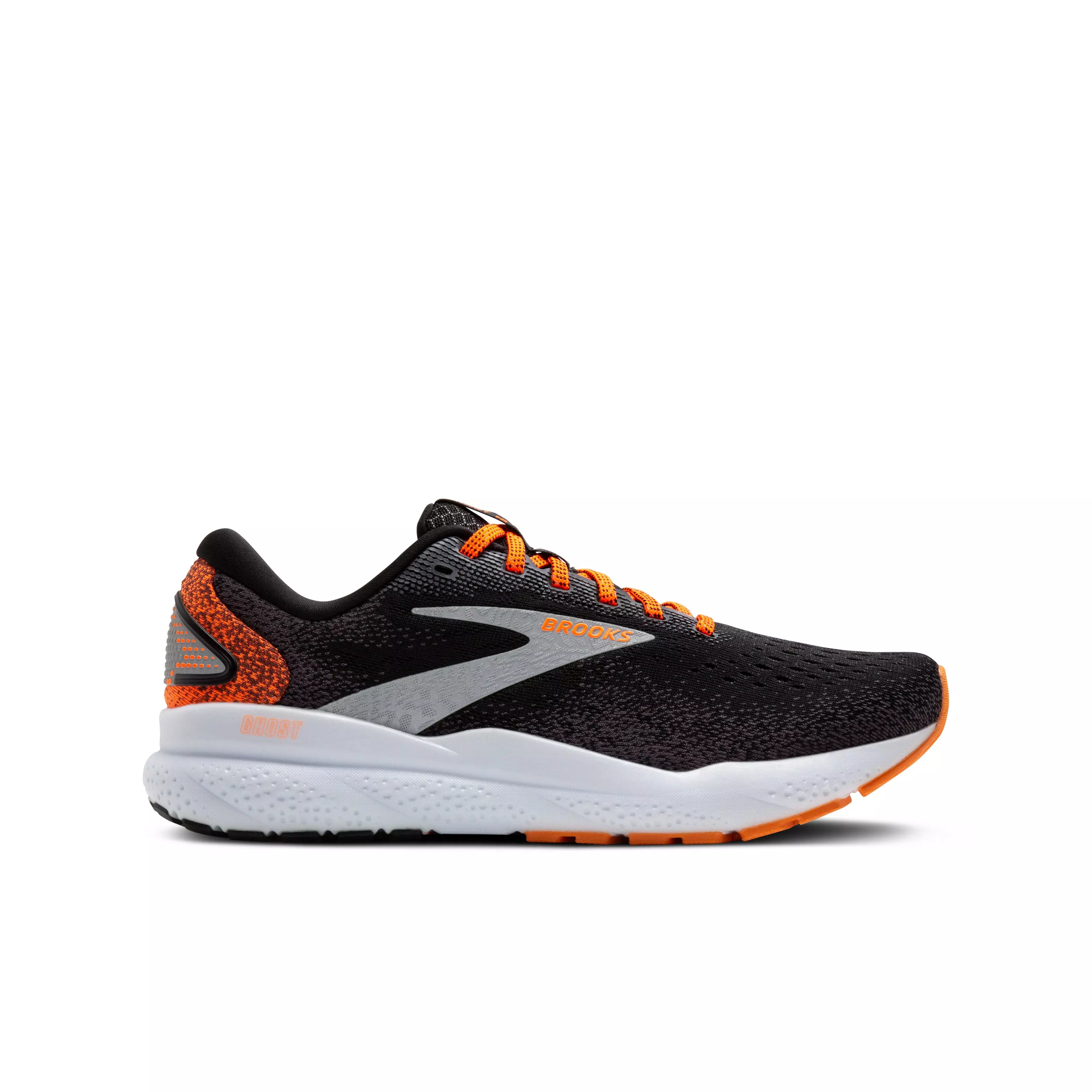 Brooks Ghost 16 "Black/Orange/White" Women's Running Shoe - BLACK/ORANGE/WHITE