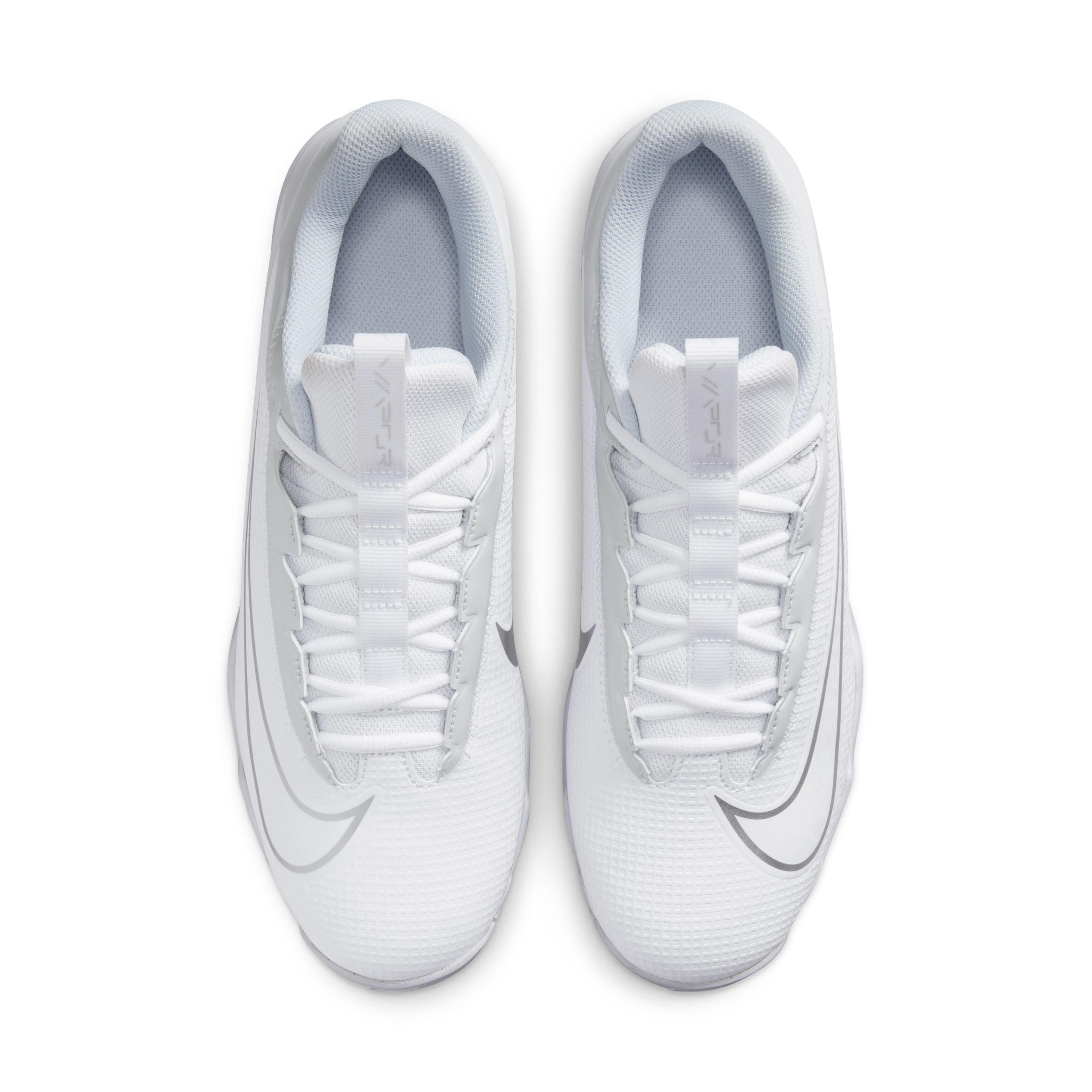 Nike Vapor Edge Shark 2 "White/Metallic Silver/Pure Platinum" Men's Football Cleat - WHITE/SILVER/PLATINUM Thumbnail View 5