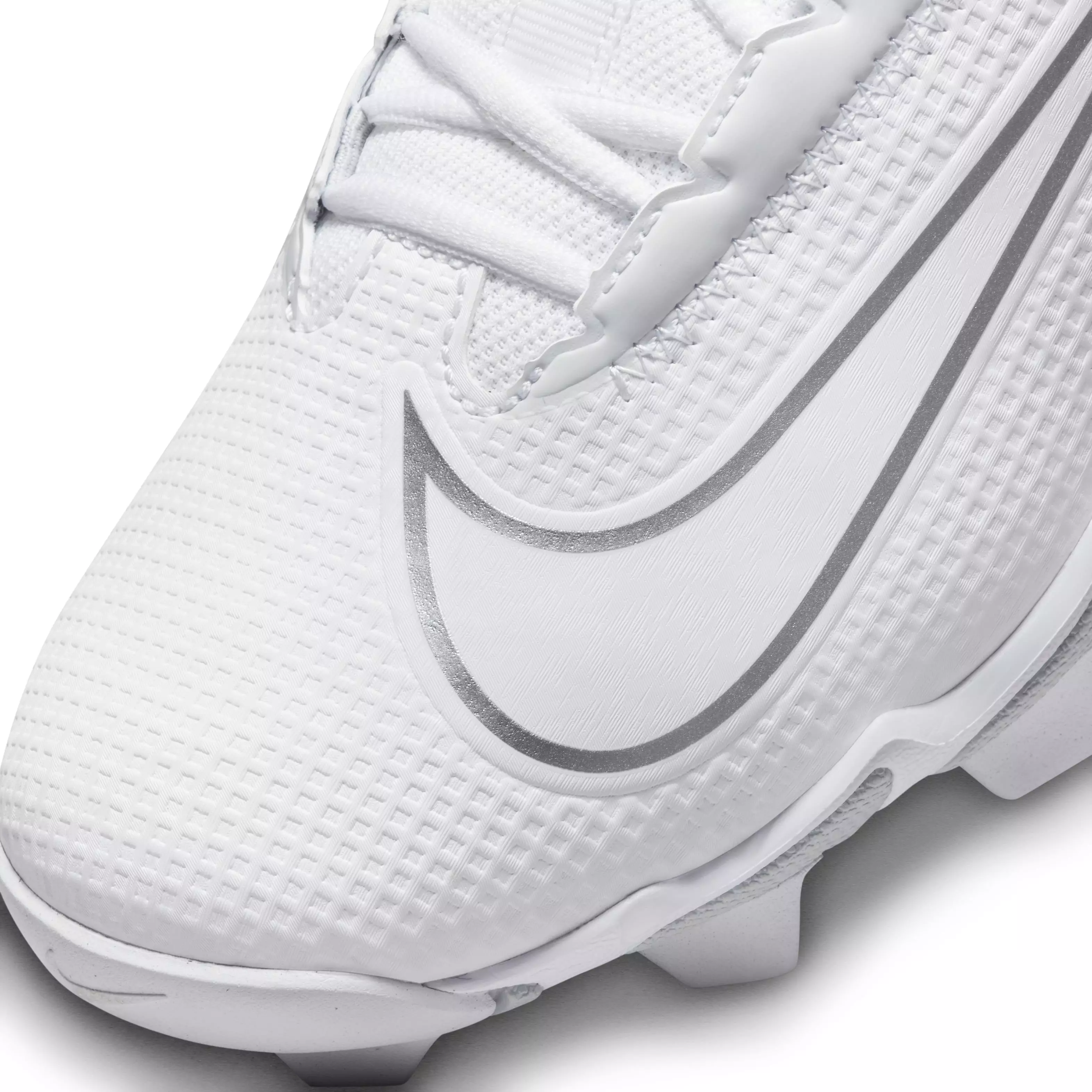 Nike Vapor Edge Shark 2 "White/Metallic Silver/Pure Platinum" Men's Football Cleat - WHITE/SILVER/PLATINUM