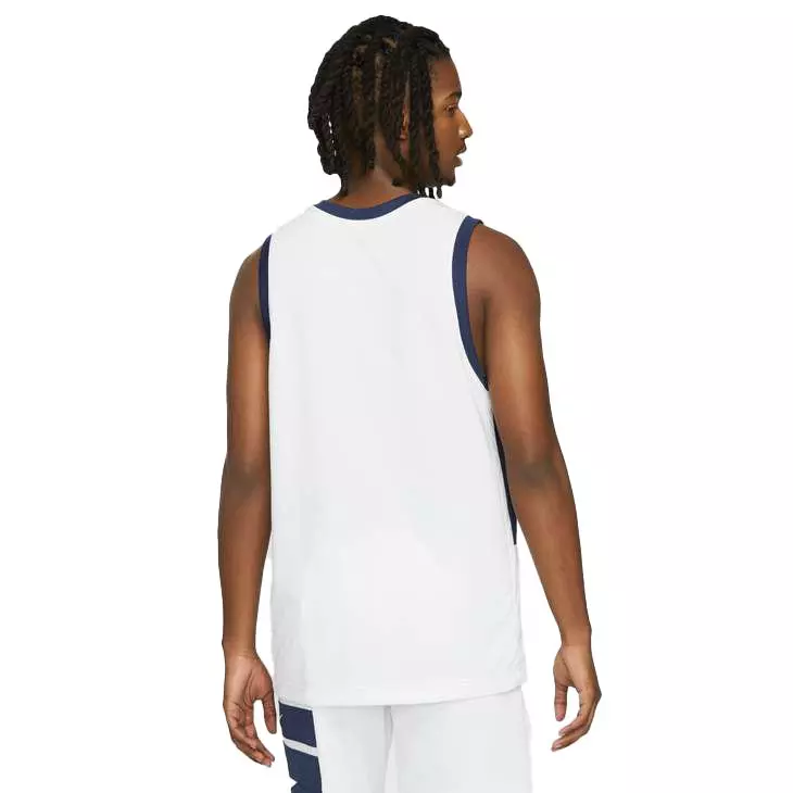 Nike Men's Dri-FIT White Basketball Jersey - WHITE
