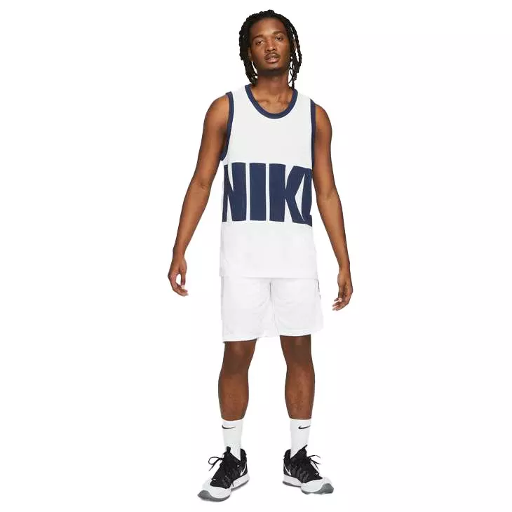 Nike Men's Dri-FIT White Basketball Jersey - WHITE