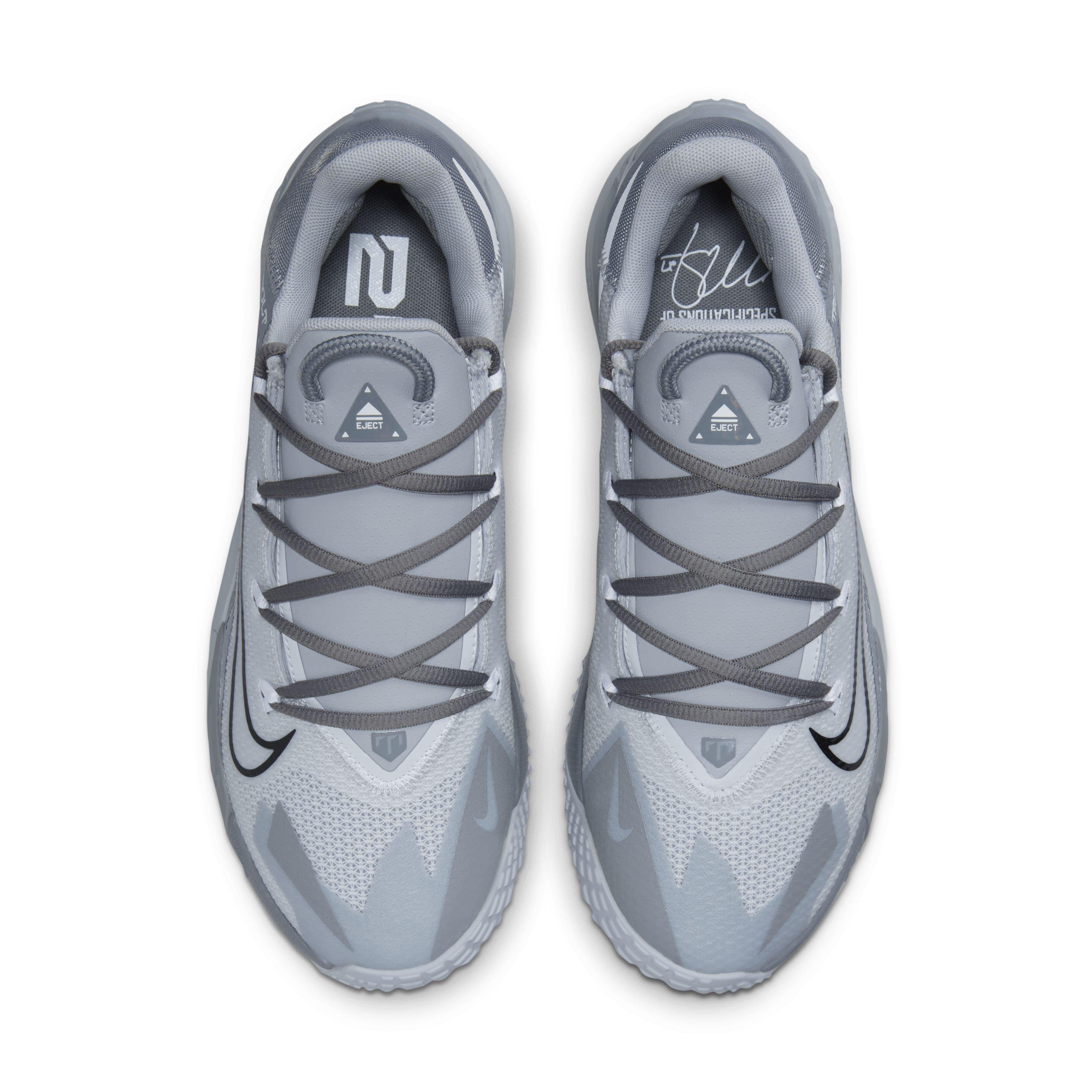 Nike Force Zoom Trout 8 Turf "Cool Grey/Black/Wolf Grey/Pre Platinum" Men's Baseball Shoe - GREY/BLACK/GREY/PLATINUM Thumbnail View 4