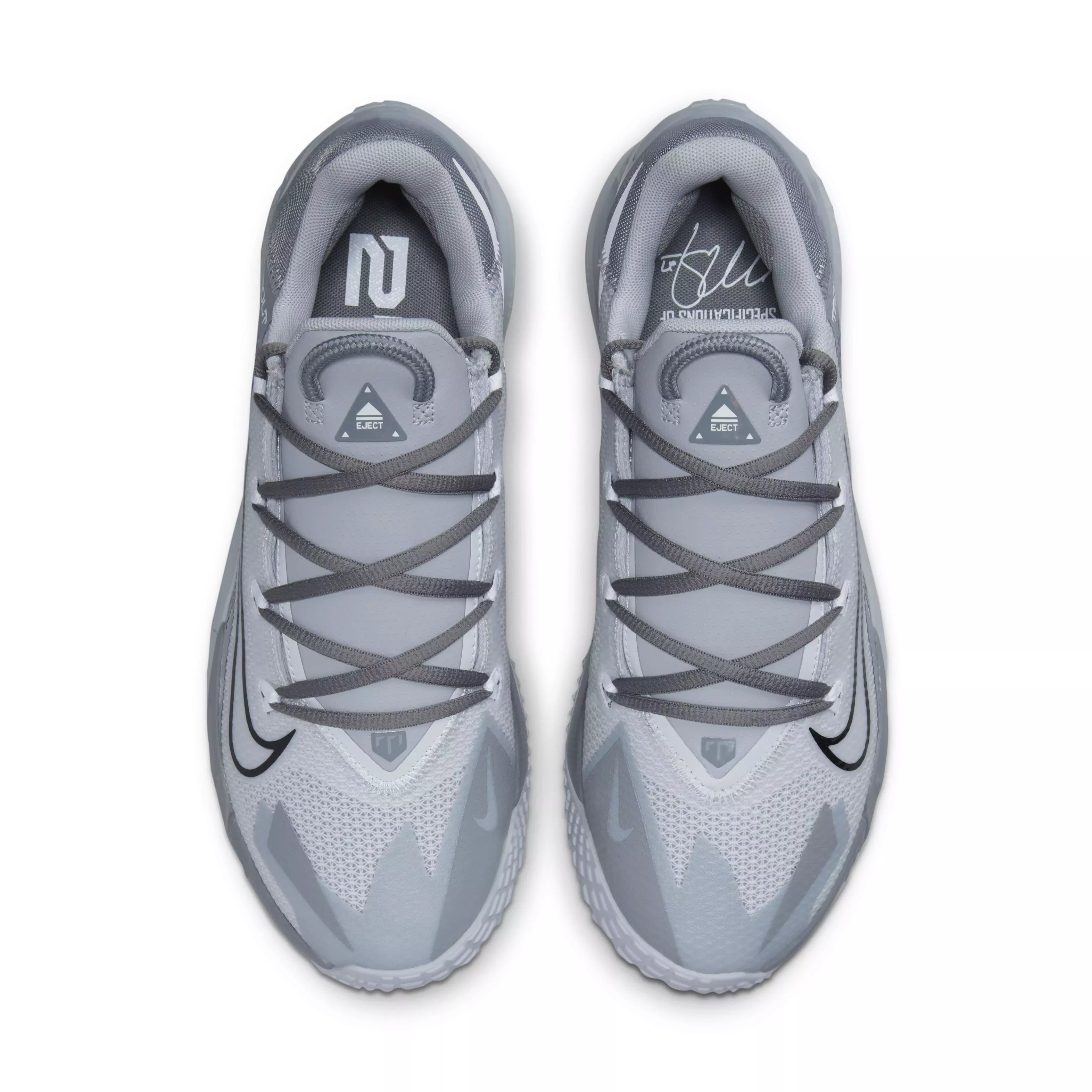 Nike Force Zoom Trout 8 Turf "Cool Grey/Black/Wolf Grey/Pre Platinum" Men's Baseball Shoe - GREY/BLACK/GREY/PLATINUM