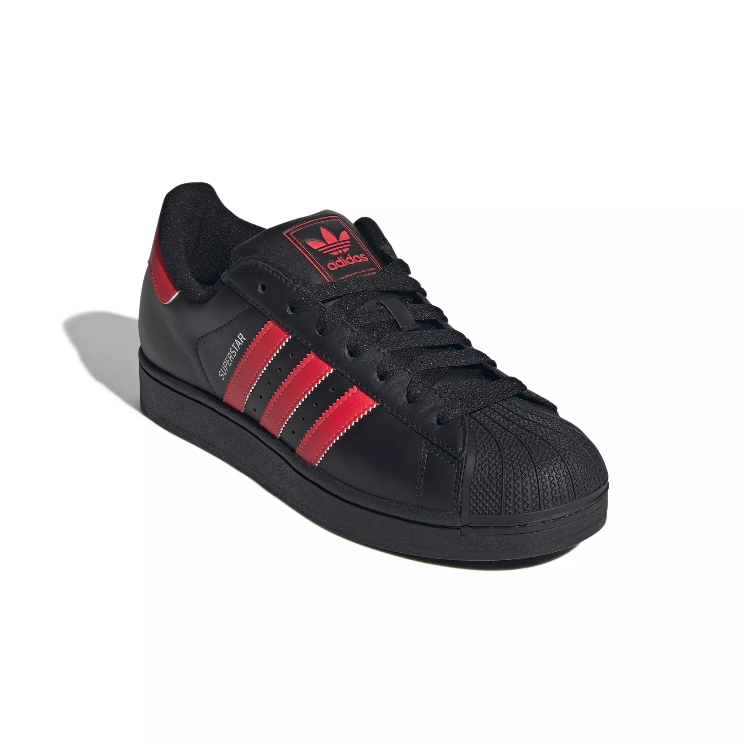 adidas Originals Superstar II "Core Black/Lucid Red/Ftwr White" Unisex Shoe - BLACK/RED/WHITE