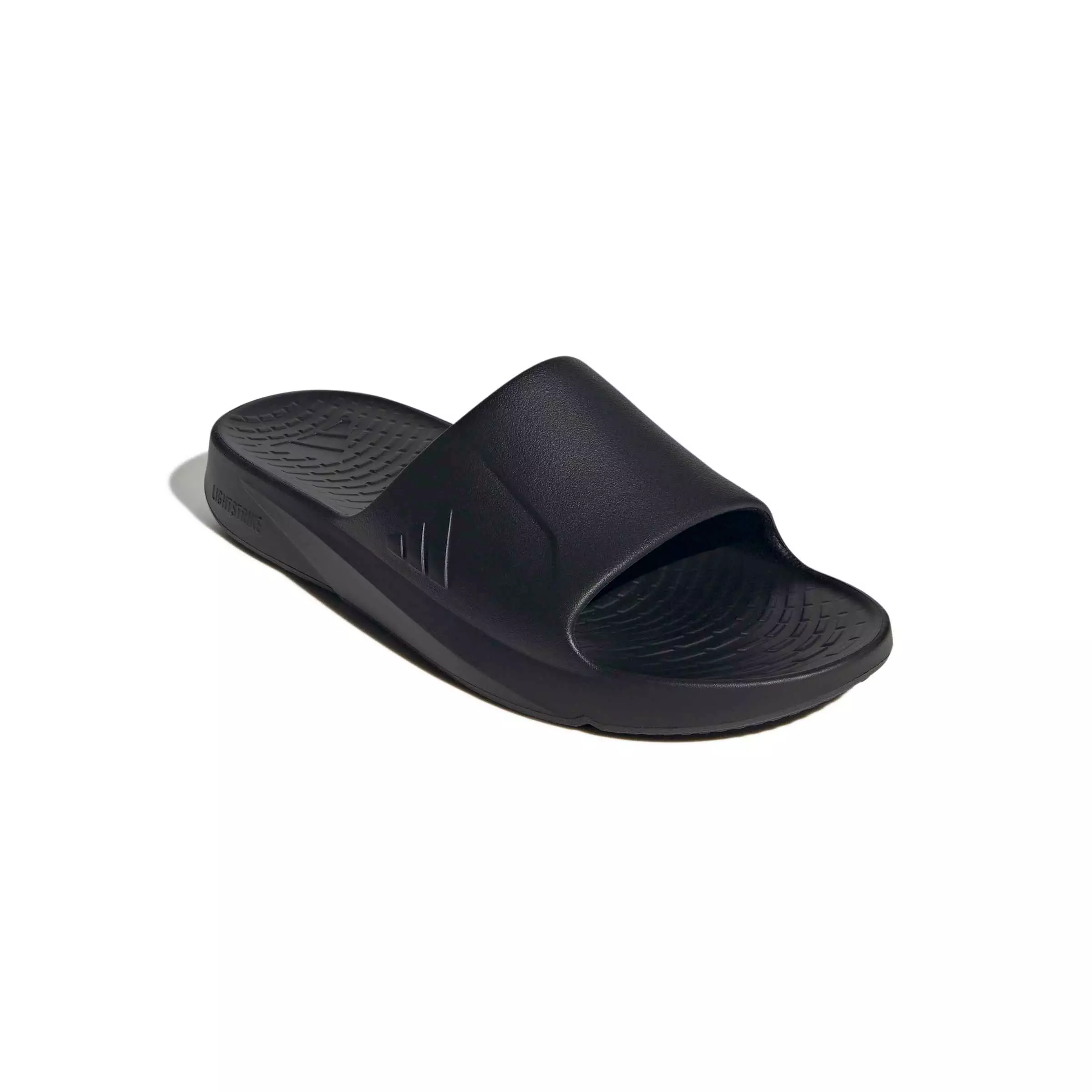 adidas Lightshift "Core Black/Core Black/Core Black" Men's Slide - BLACK/BLACK/BLACK