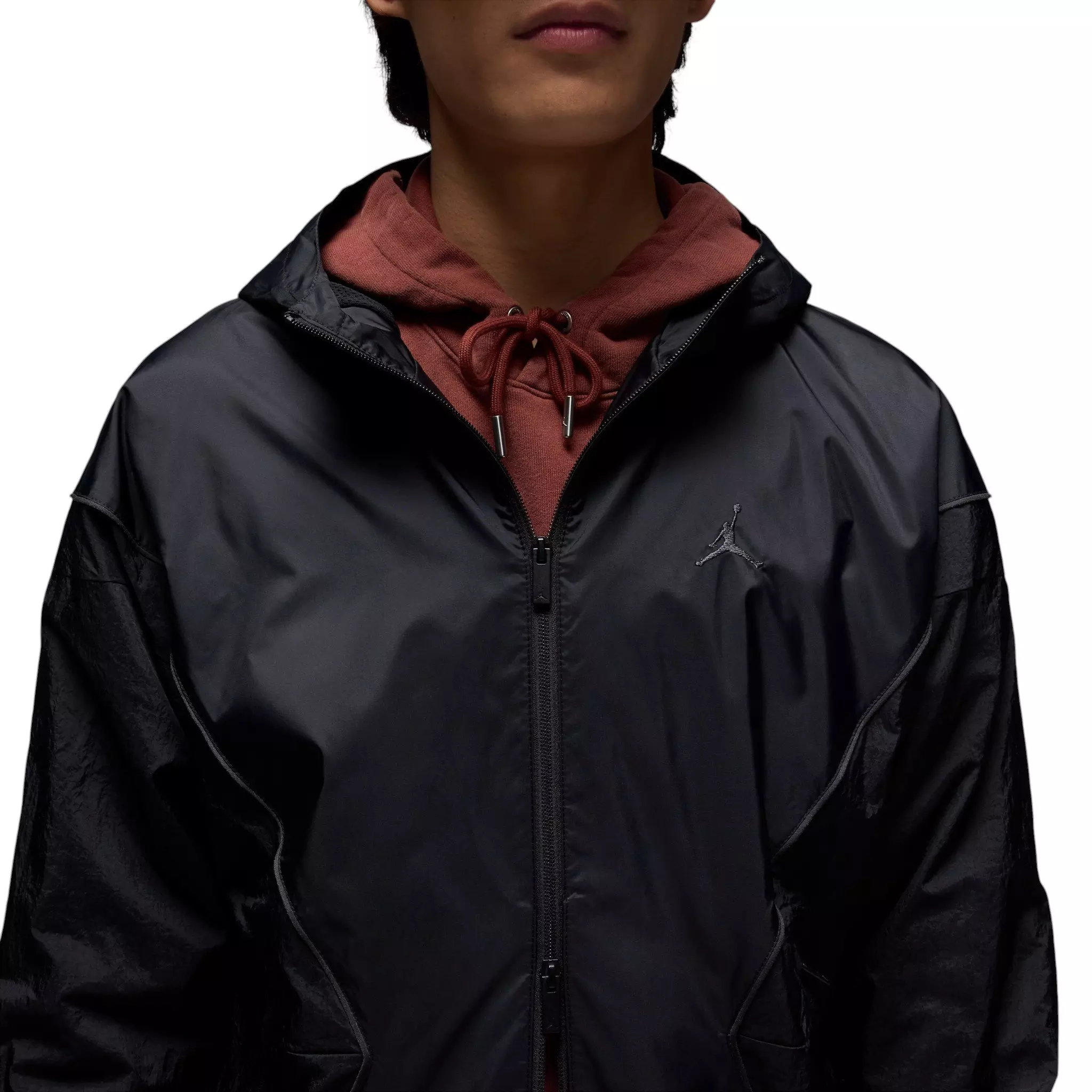 Jordan Men's Brooklyn Hooded Draft Jacket - Black - BLACK