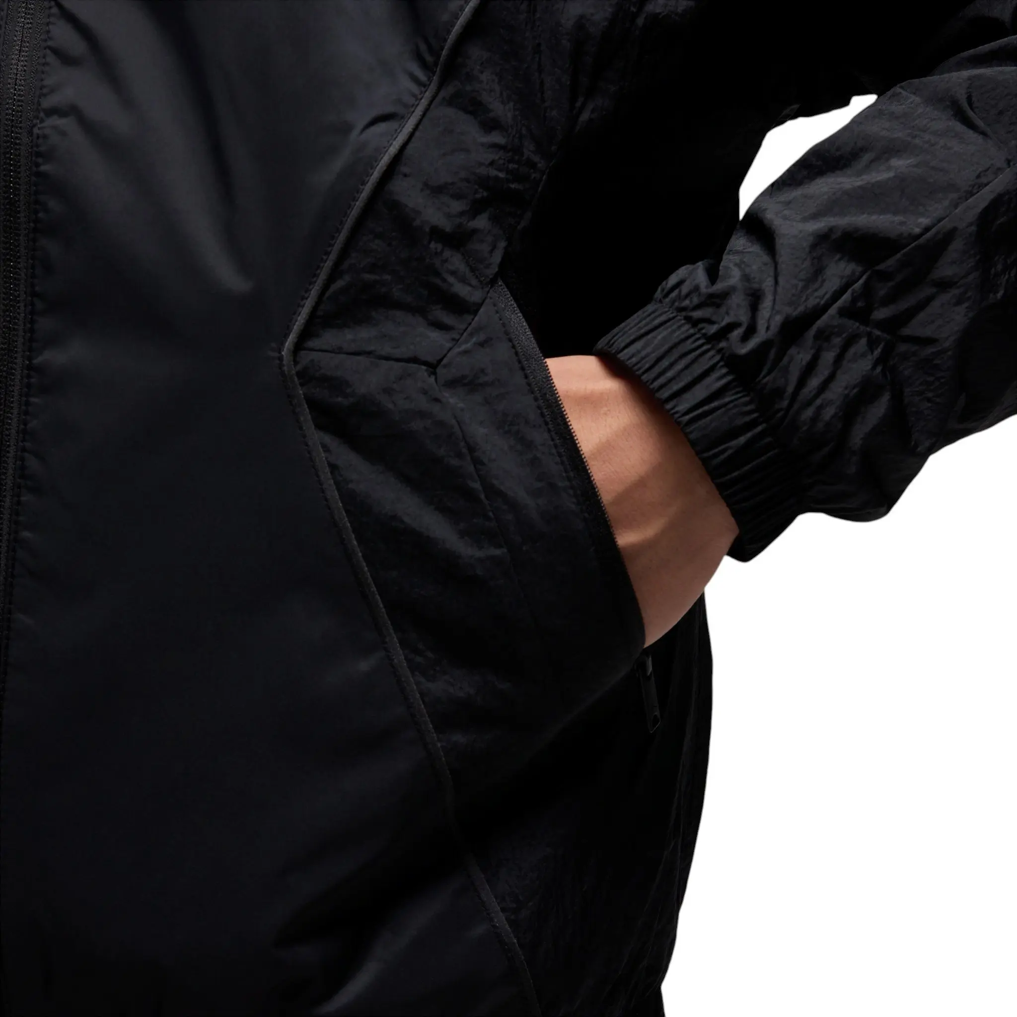 Jordan Men's Brooklyn Hooded Draft Jacket - Black - BLACK