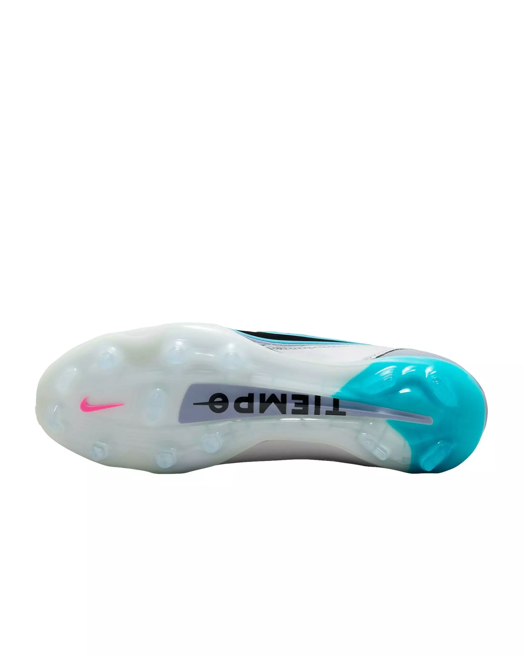 Nike Tiempo Legend 9 Elite FG "White/Black/Baltic Blue/Pink Blast" Men's Soccer Cleat - WHITE/BLACK/BLUE/PINK