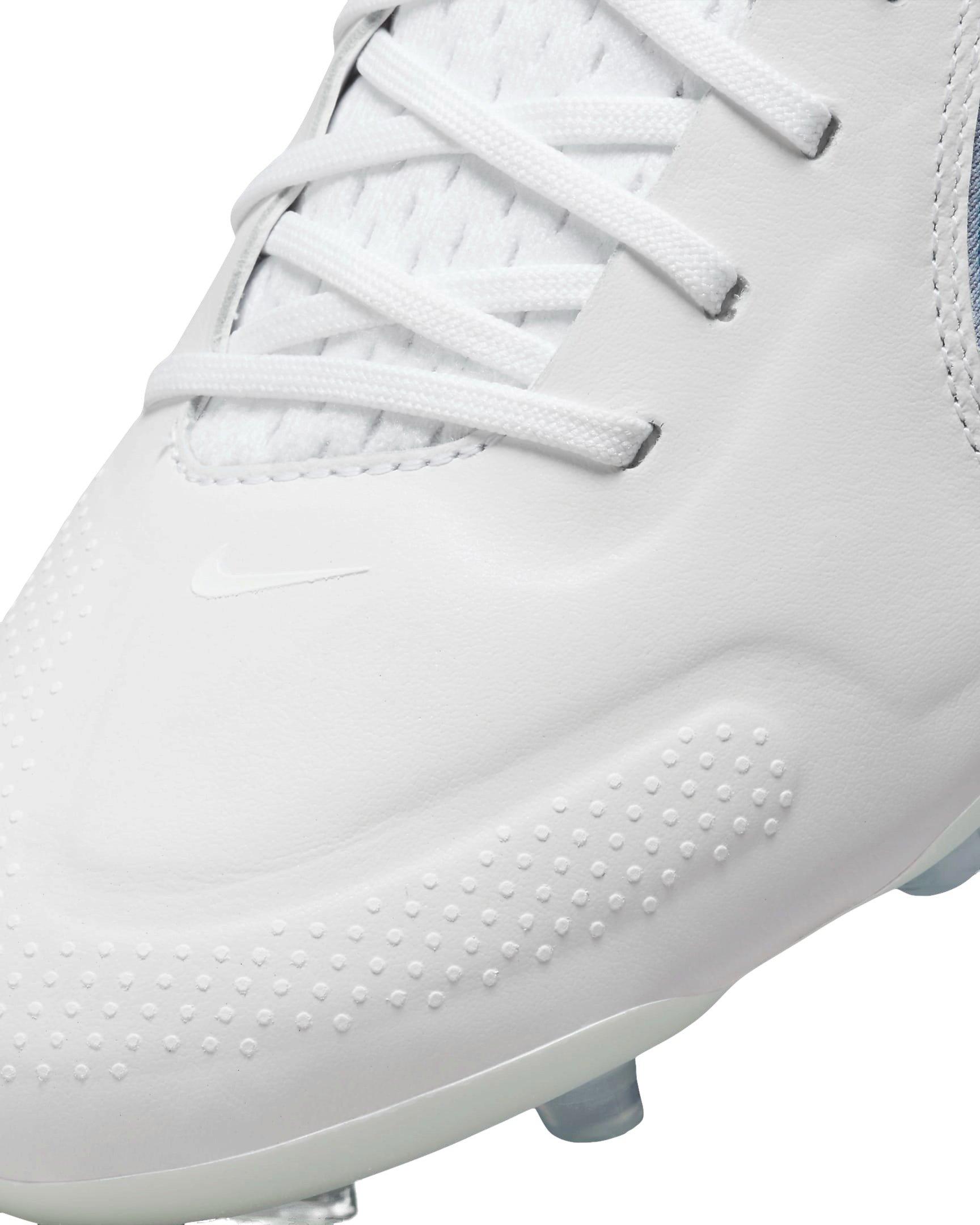Nike Tiempo Legend 9 Elite FG "White/Black/Baltic Blue/Pink Blast" Men's Soccer Cleat - WHITE/BLACK/BLUE/PINK Thumbnail View 7