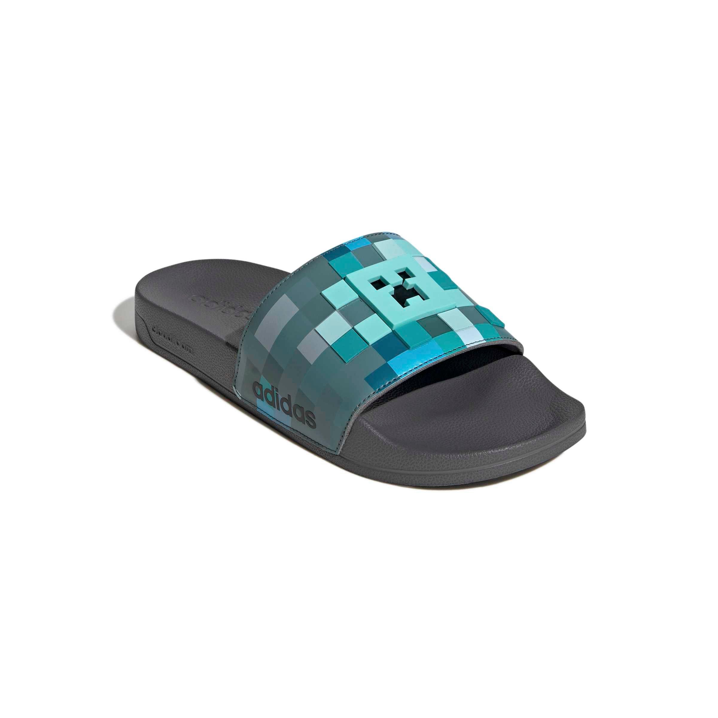 adidas Adilette Shower Minecraft "Grey Four/Grey Four/Grey Four" Men's Slide - GREY/GREY/GREY Thumbnail View 3