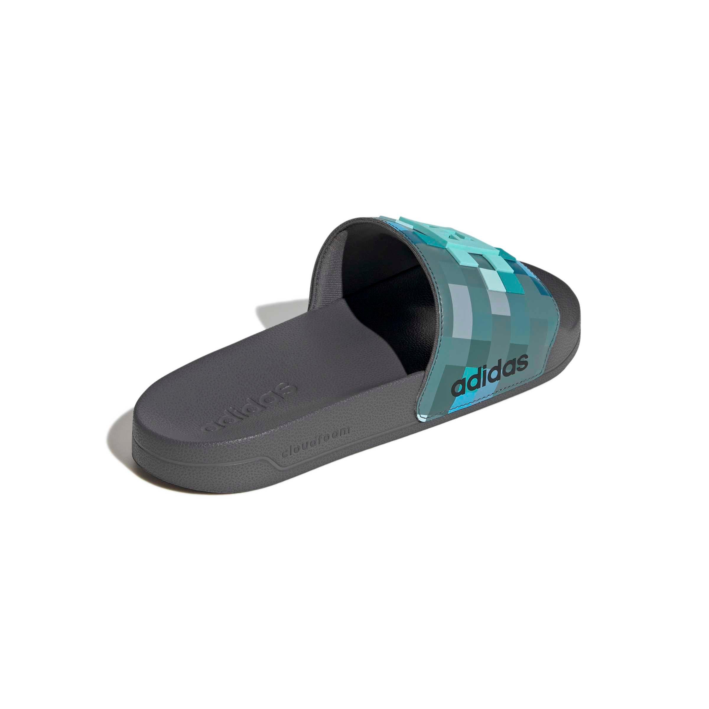 adidas Adilette Shower Minecraft "Grey Four/Grey Four/Grey Four" Men's Slide - GREY/GREY/GREY Thumbnail View 4