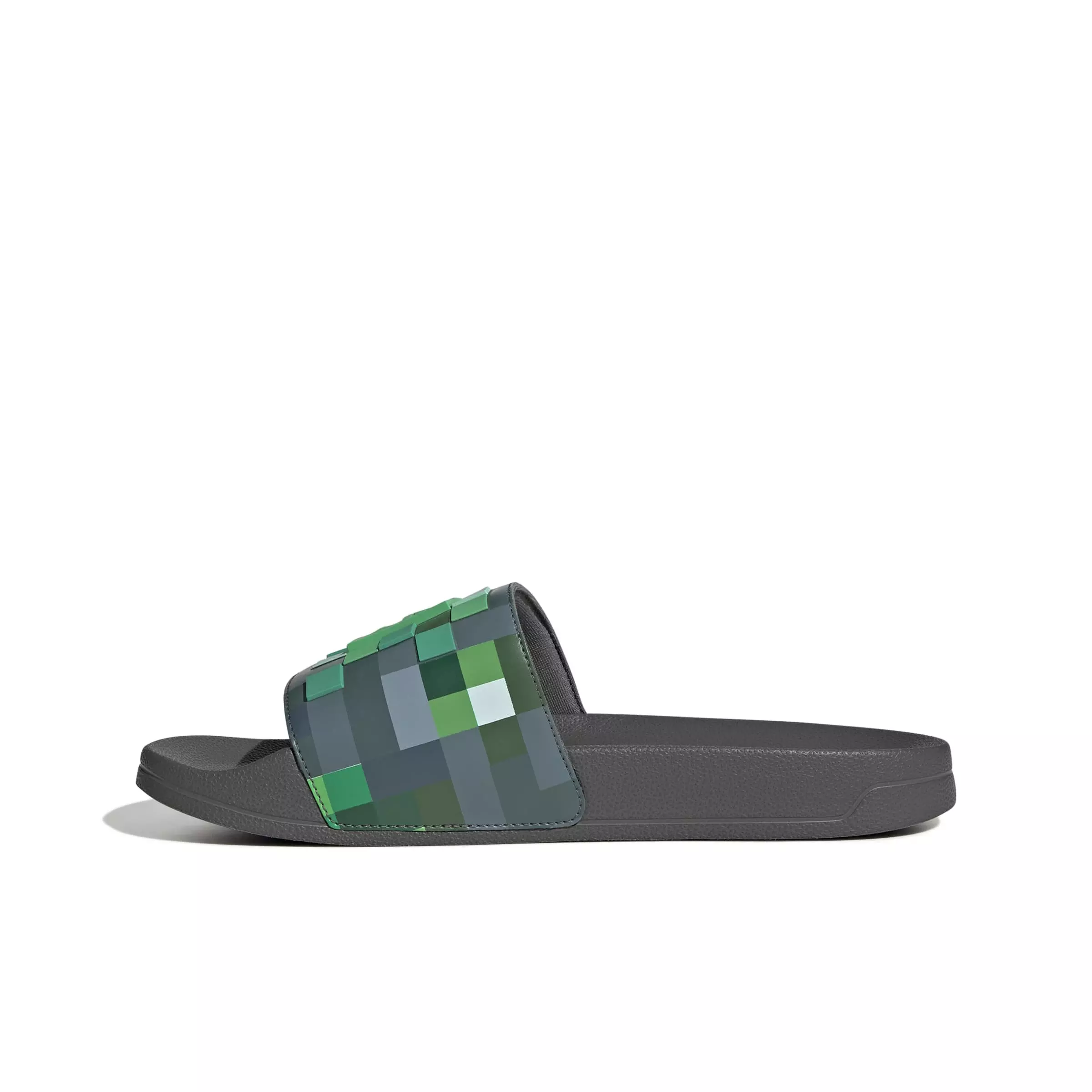 adidas Adilette Shower Minecraft "Grey Four/Grey Four" Men's Slide - GREY/GREY/GREY
