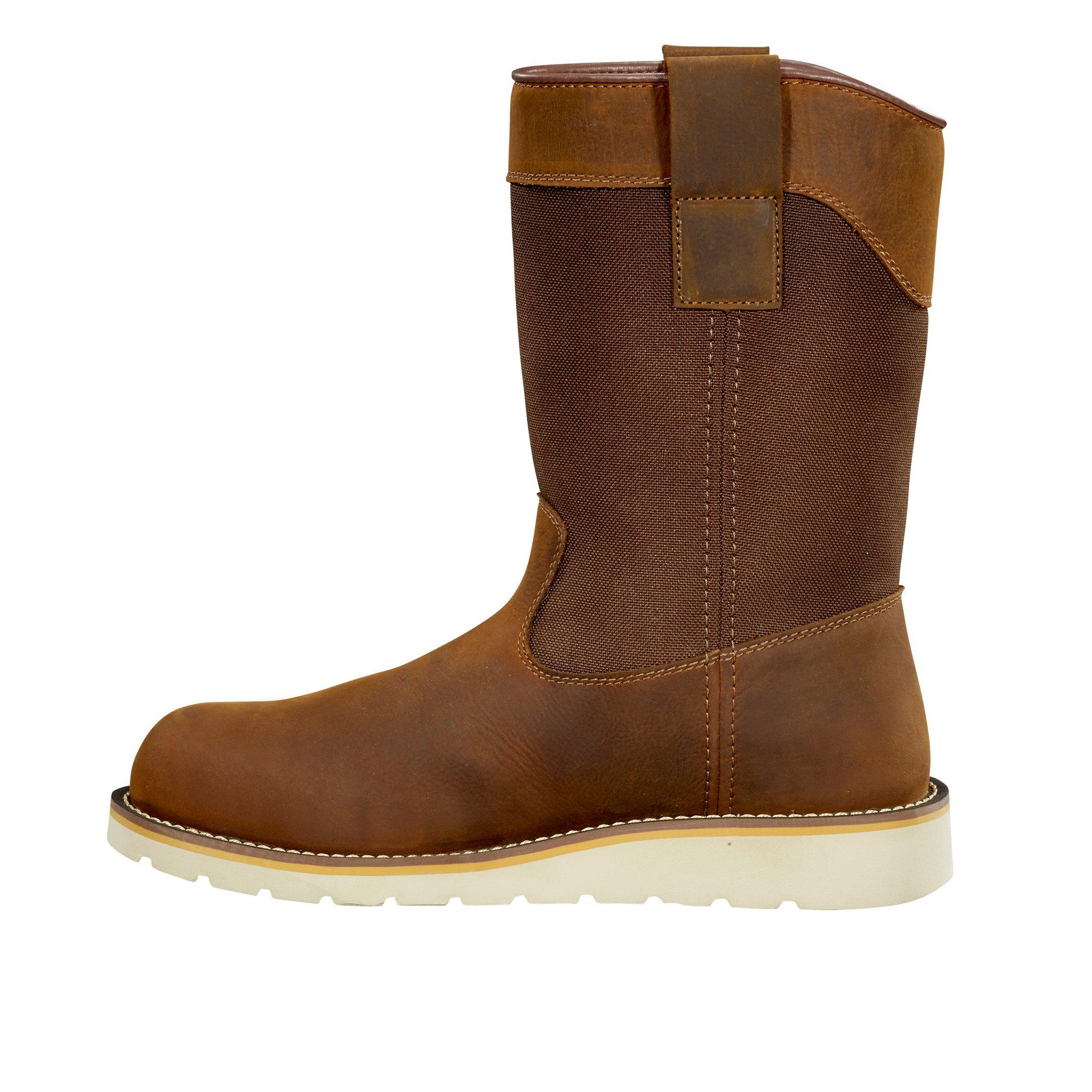 Carhartt Waterproof 10" Soft Toe Wellington "Dark Brown" Men's Wedge Boot - DK BROWN Thumbnail View 2