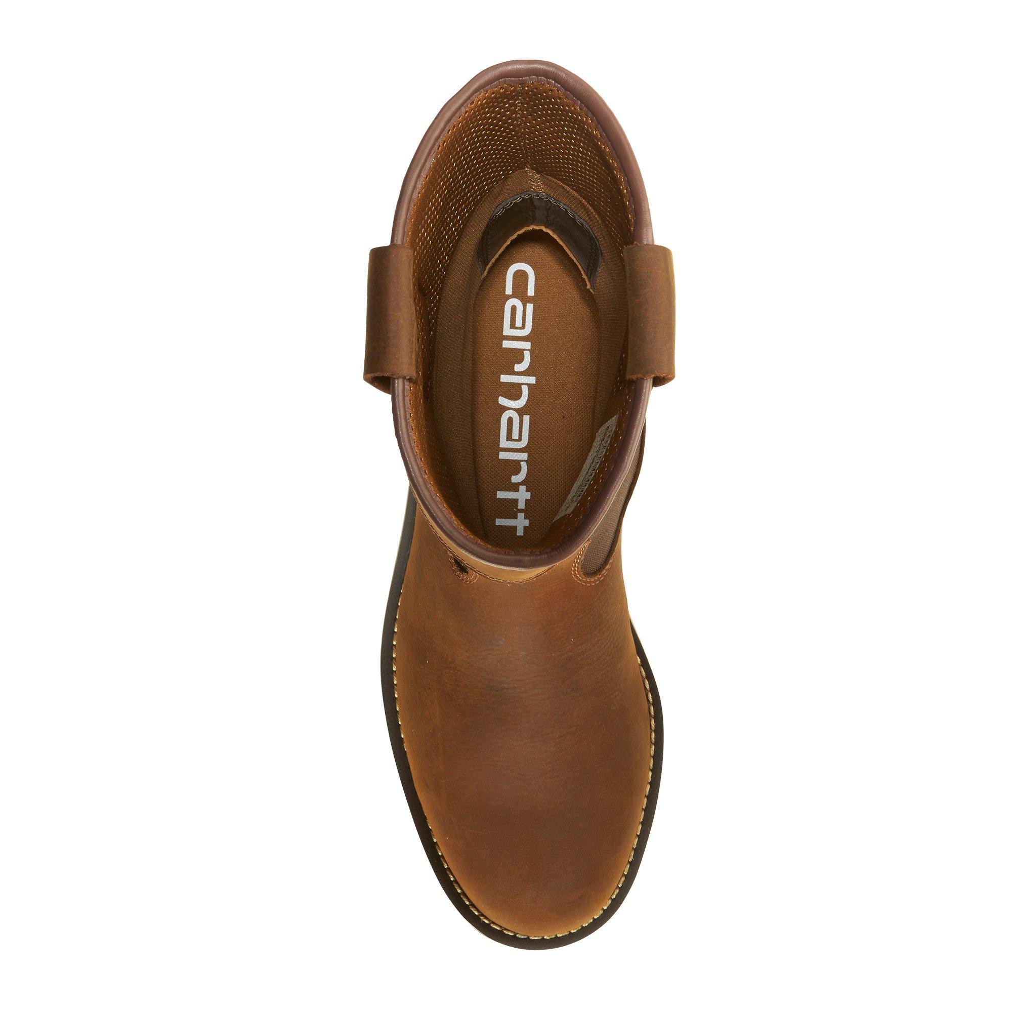 Carhartt Waterproof 10" Soft Toe Wellington "Dark Brown" Men's Wedge Boot - DK BROWN Thumbnail View 5