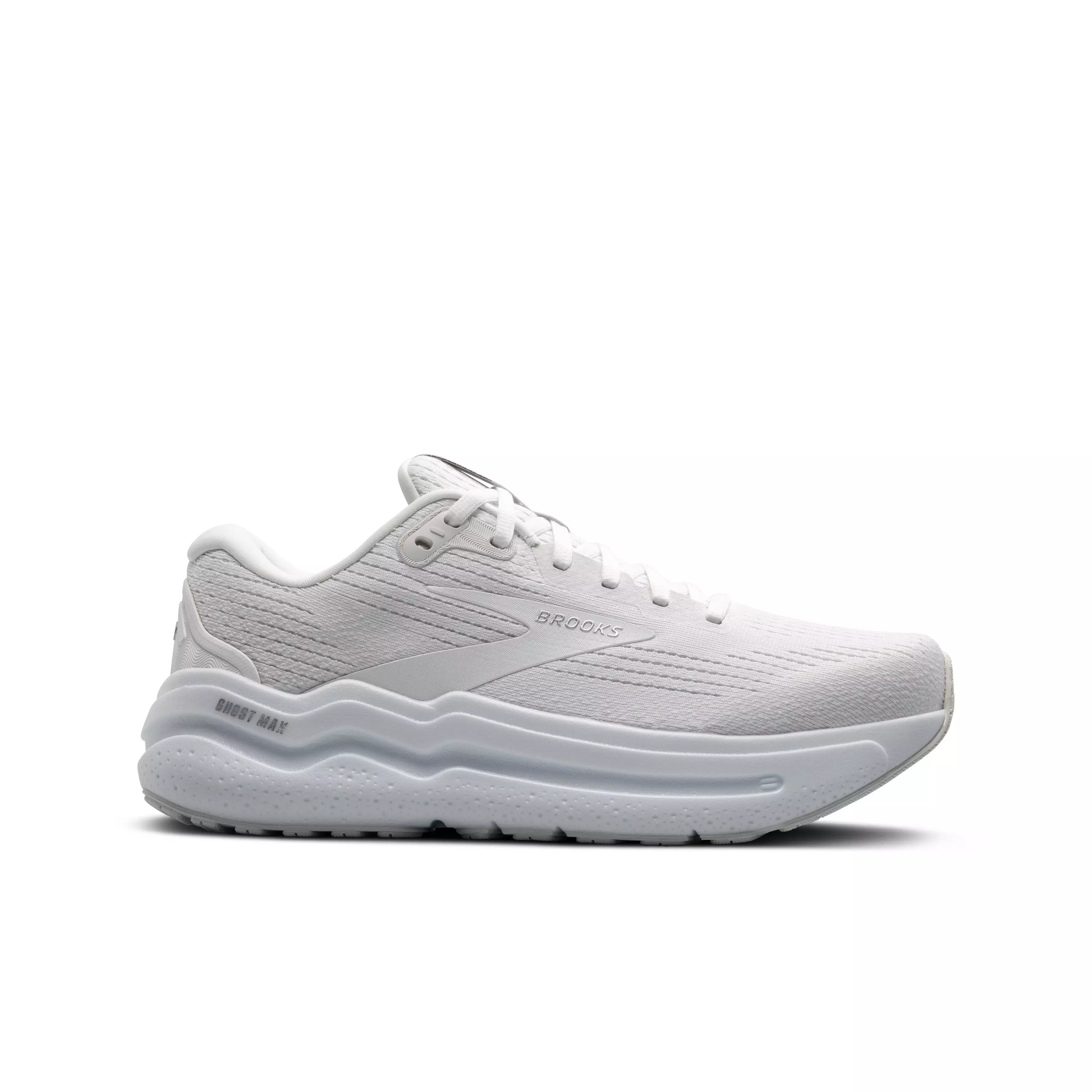 Brooks Ghost Max 2 "Bright White/Bright White" Women's Wide Running Shoe - WHITE/WHITE