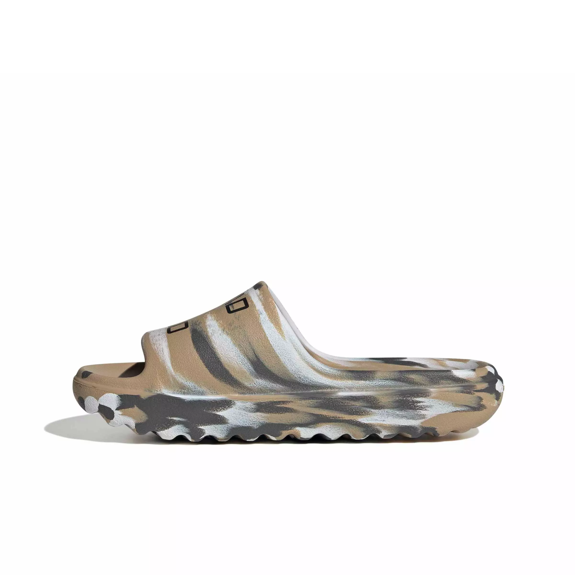 adidas Adilette Lumia "Warm Sandstone/Grey Six/Ftwr White" Men's Slide - SANDSTONE/GREY/WHITE
