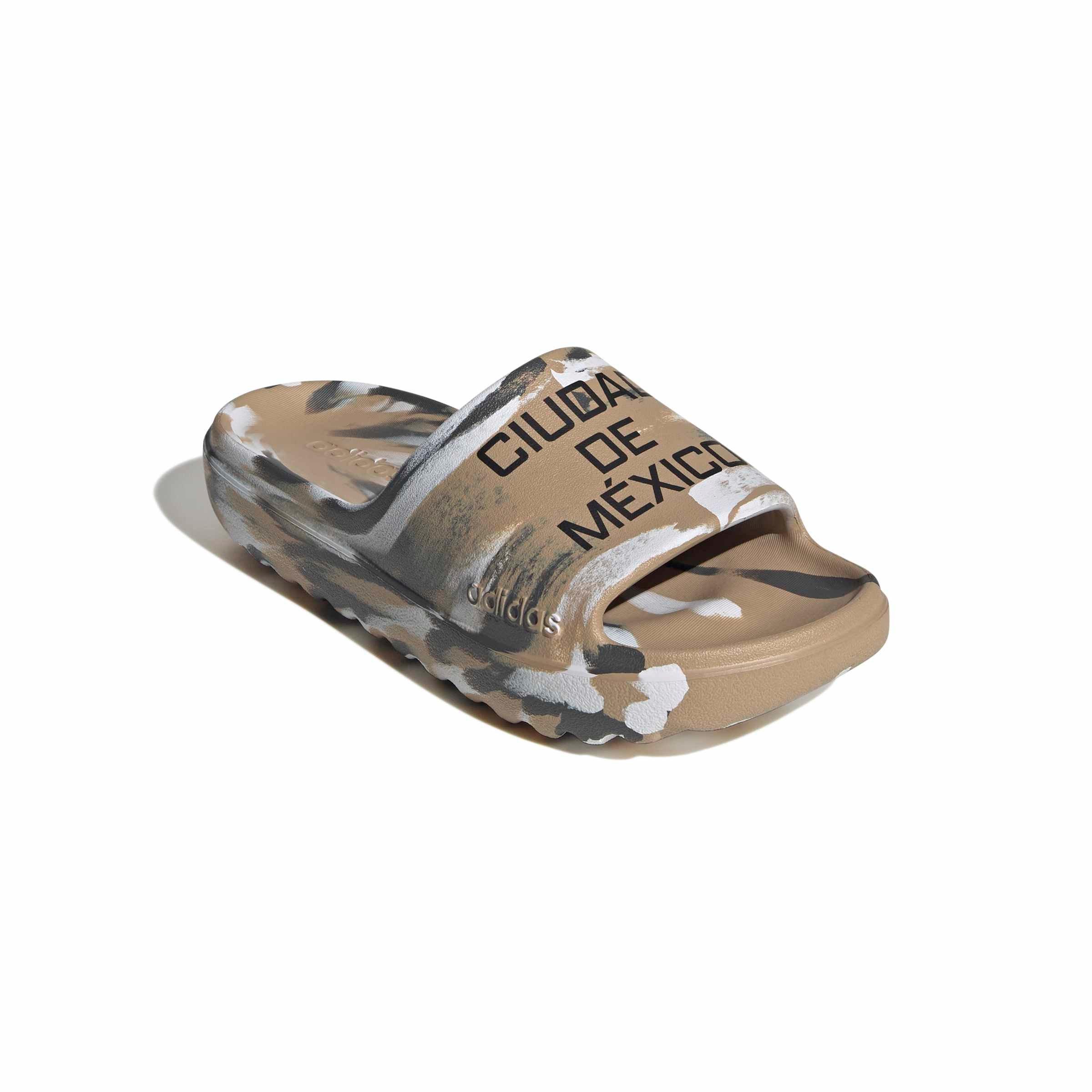 adidas Adilette Lumia "Warm Sandstone/Grey Six/Ftwr White" Men's Slide - SANDSTONE/GREY/WHITE Thumbnail View 3