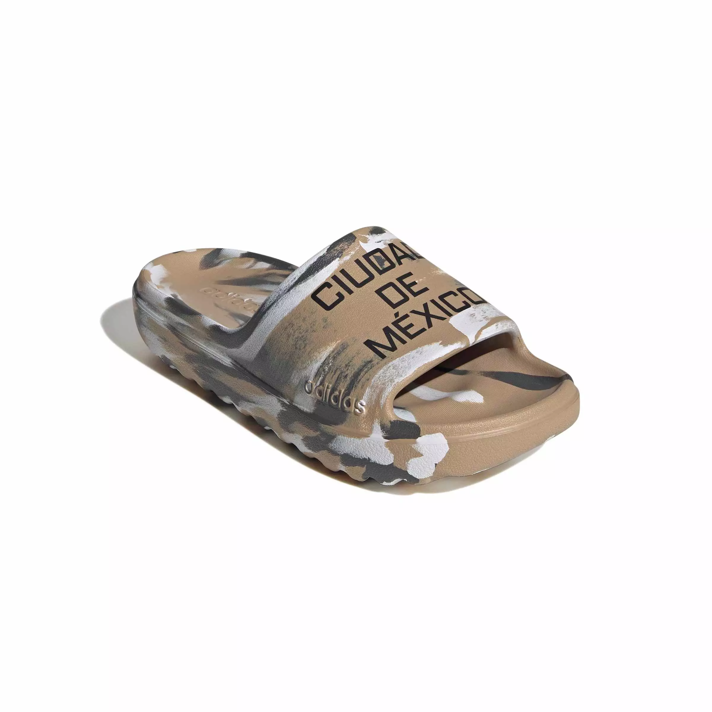 adidas Adilette Lumia "Warm Sandstone/Grey Six/Ftwr White" Men's Slide - SANDSTONE/GREY/WHITE