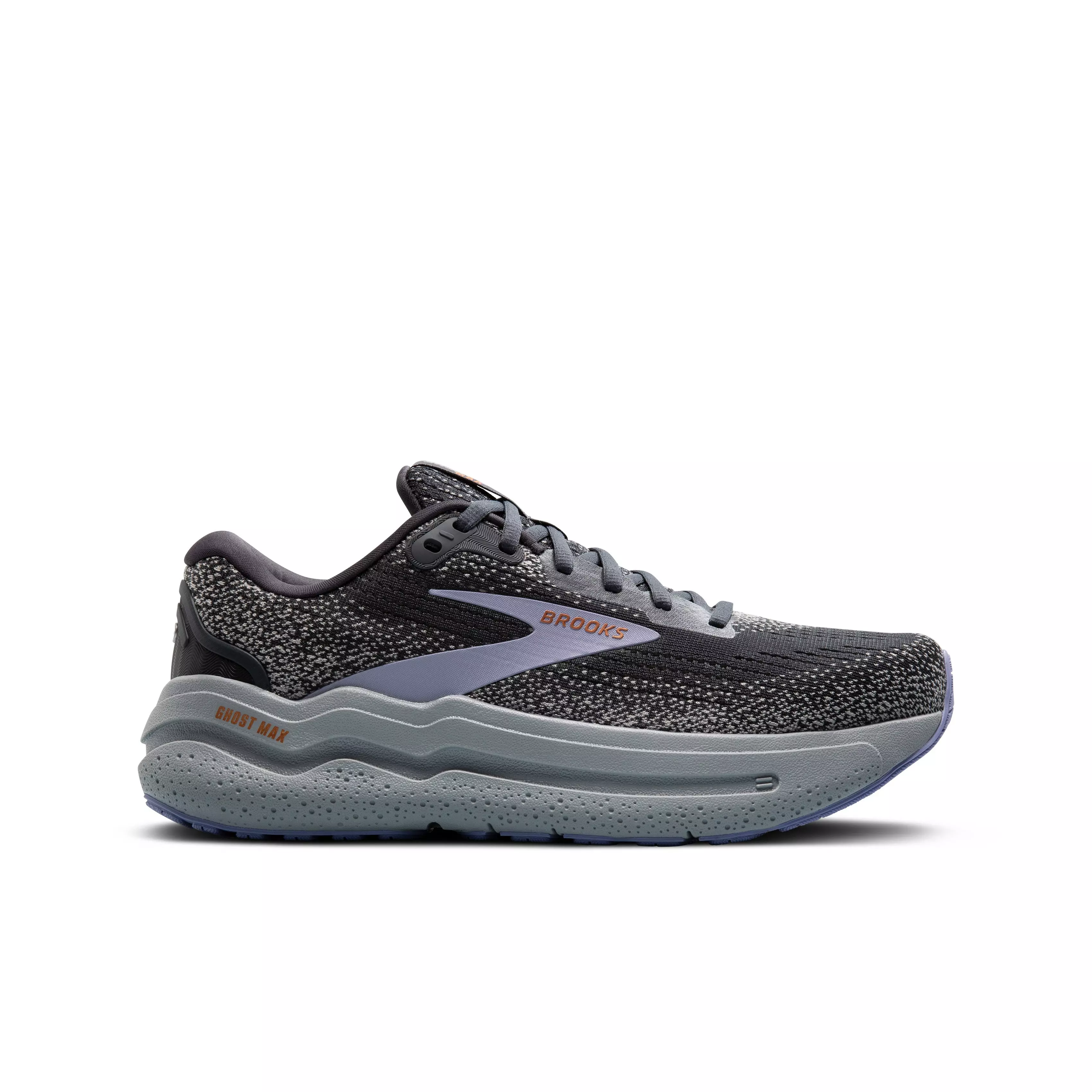 Brooks Ghost Max 2 "Ebony/Sweet Lavender/Alloy" Women's Wide Running Shoe - EBONY/LAVENDER/ALLOY