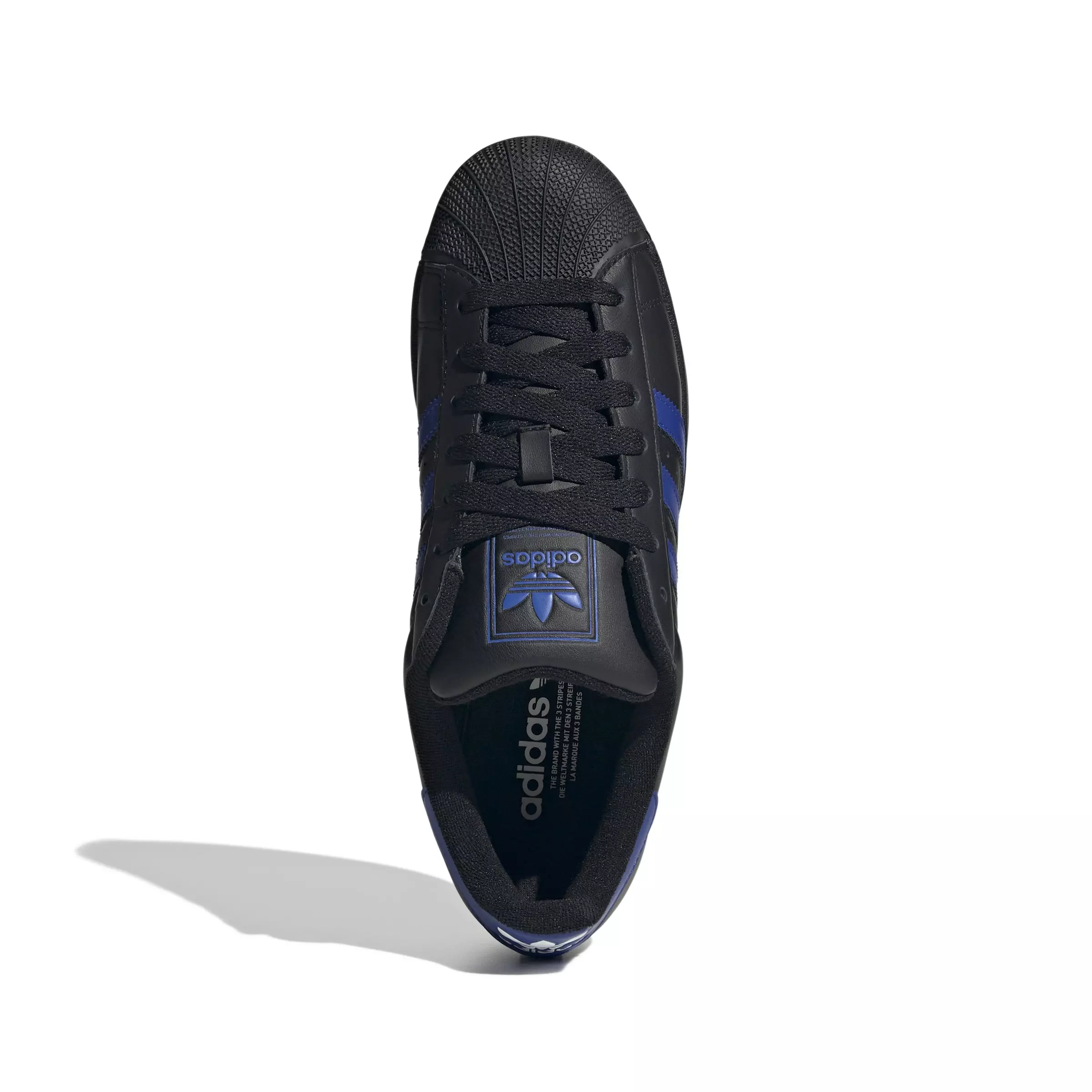 adidas Originals Superstar II "Core Black/Semi Lucid Blue/Ftwr White" Unisex Shoe - BLACK/BLUE/WHITE