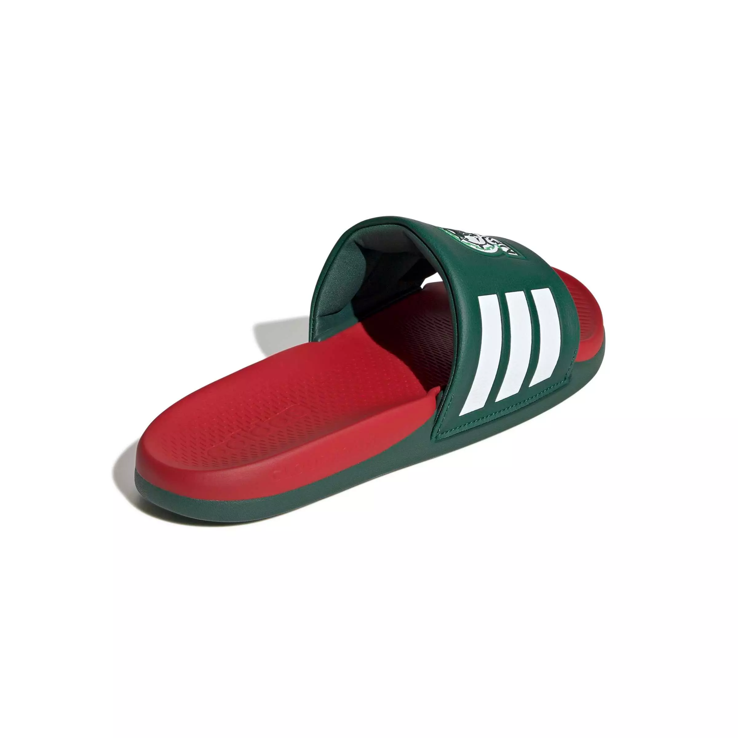 adidas Adilette Comfort 2.0 Mexico "Team Dark Green/Better Scarlet/Ftwr White" Men's Slide - DK GREEN/SCARLET/WHITE