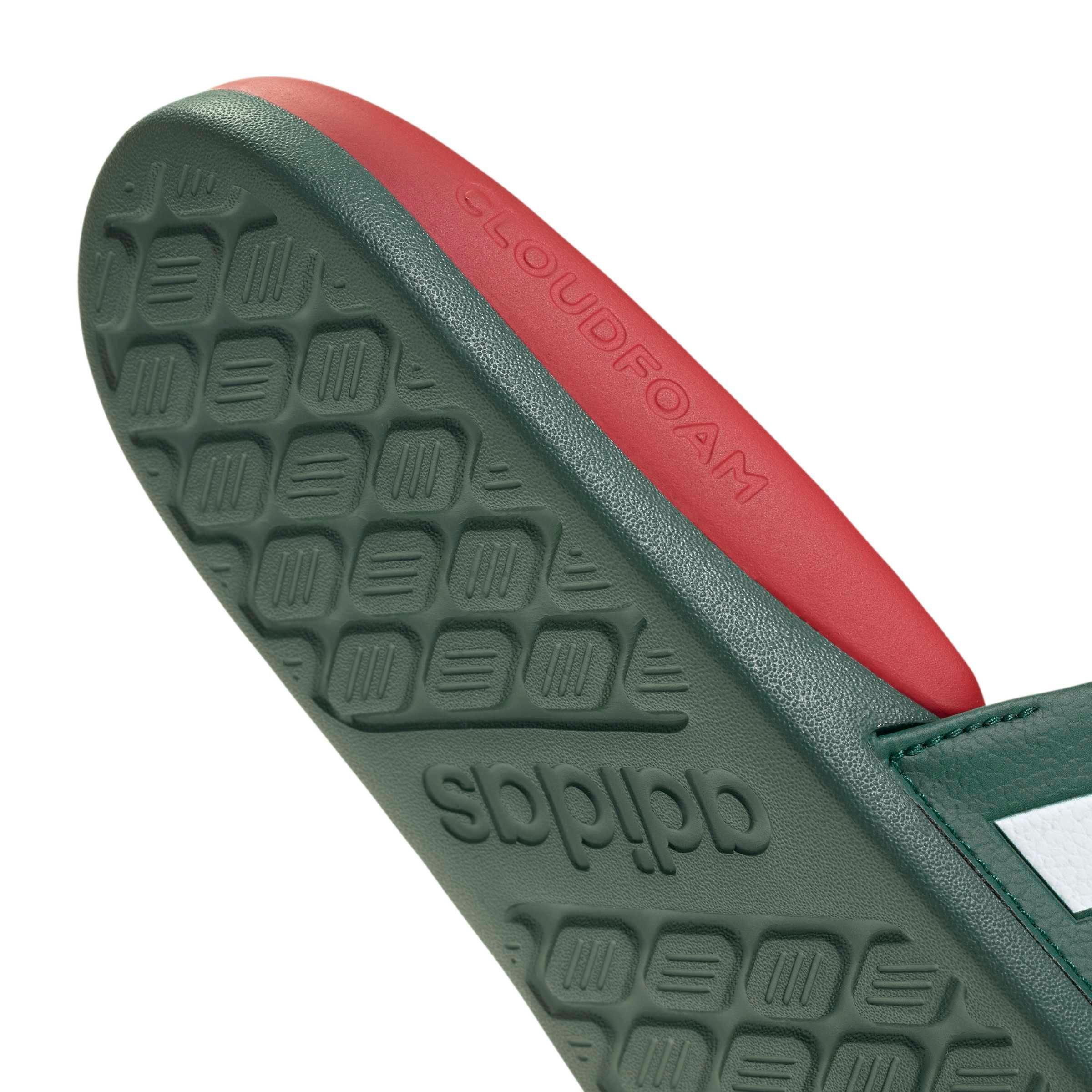 adidas Adilette Comfort 2.0 Mexico "Team Dark Green/Better Scarlet/Ftwr White" Men's Slide - DK GREEN/SCARLET/WHITE Thumbnail View 7