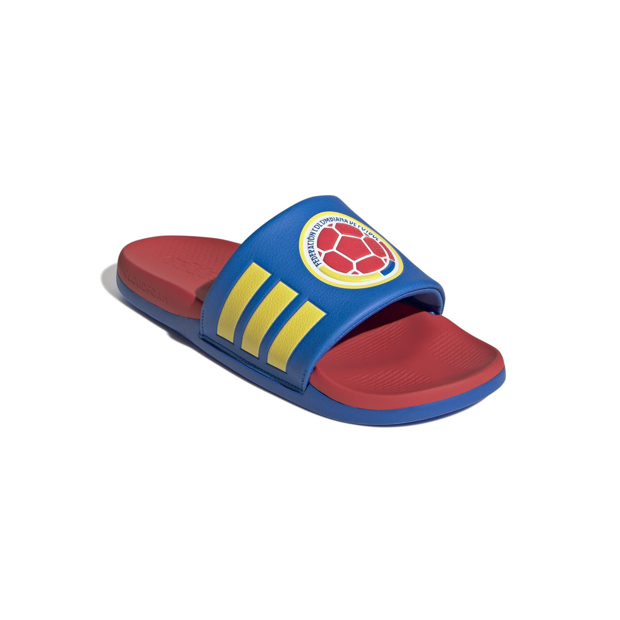 adidas Adilette Comfort 2.0 Colombia "Glory Blue/Semi Lucid Red/Impact Yellow" Men's Slide - BLUE/RED/YELLOW Thumbnail View 3