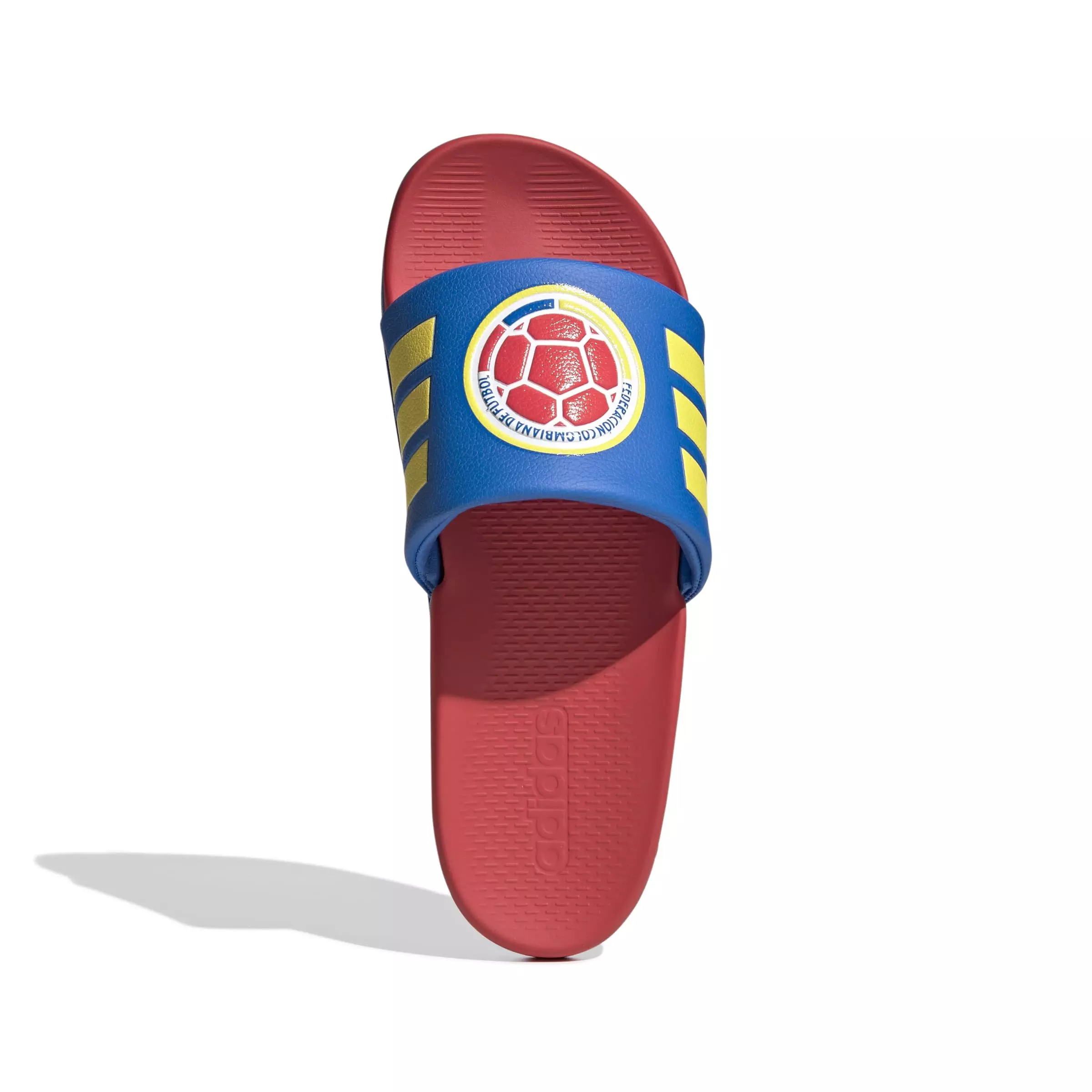 adidas Adilette Comfort 2.0 Colombia "Glory Blue/Semi Lucid Red/Impact Yellow" Men's Slide - BLUE/RED/YELLOW