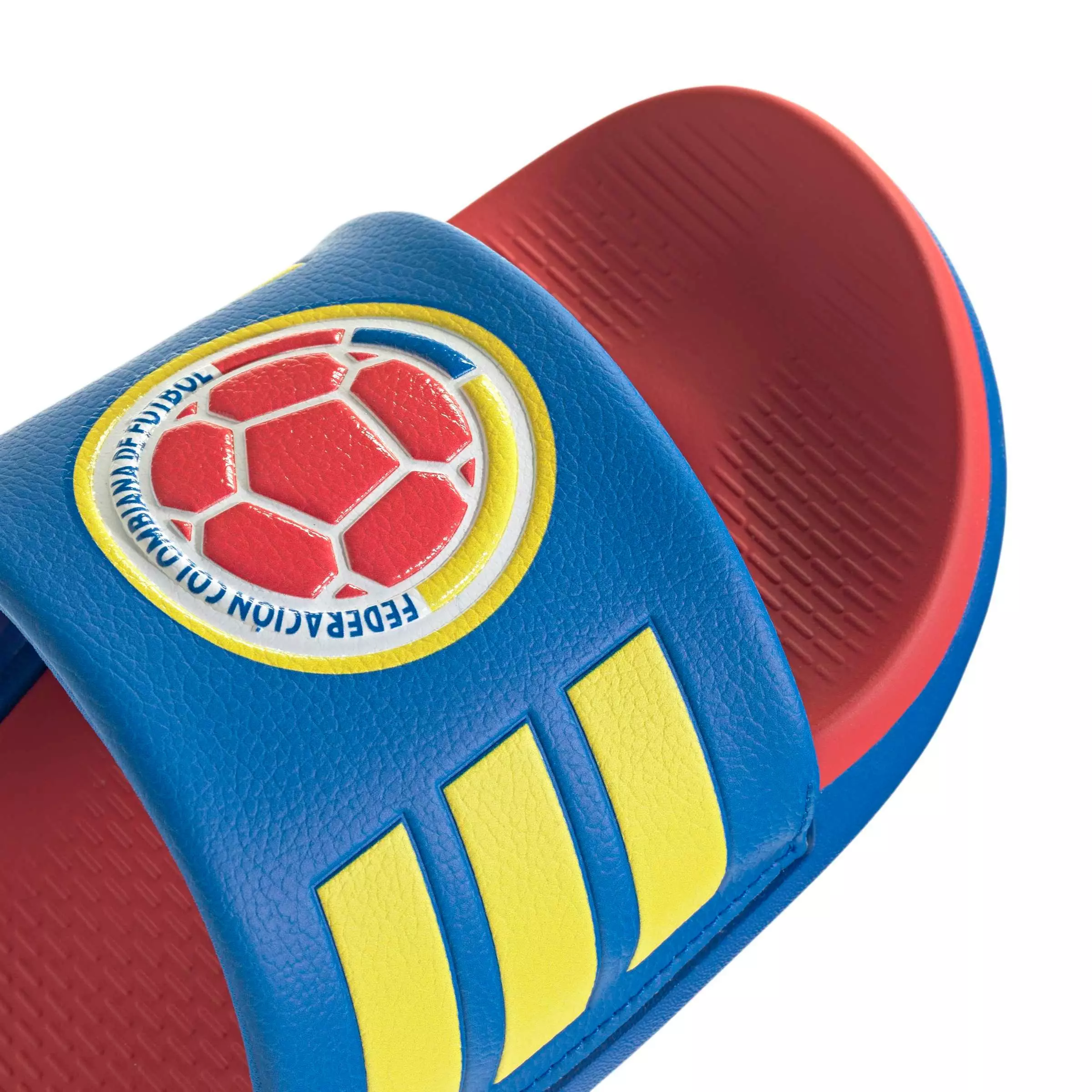 adidas Adilette Comfort 2.0 Colombia "Glory Blue/Semi Lucid Red/Impact Yellow" Men's Slide - BLUE/RED/YELLOW