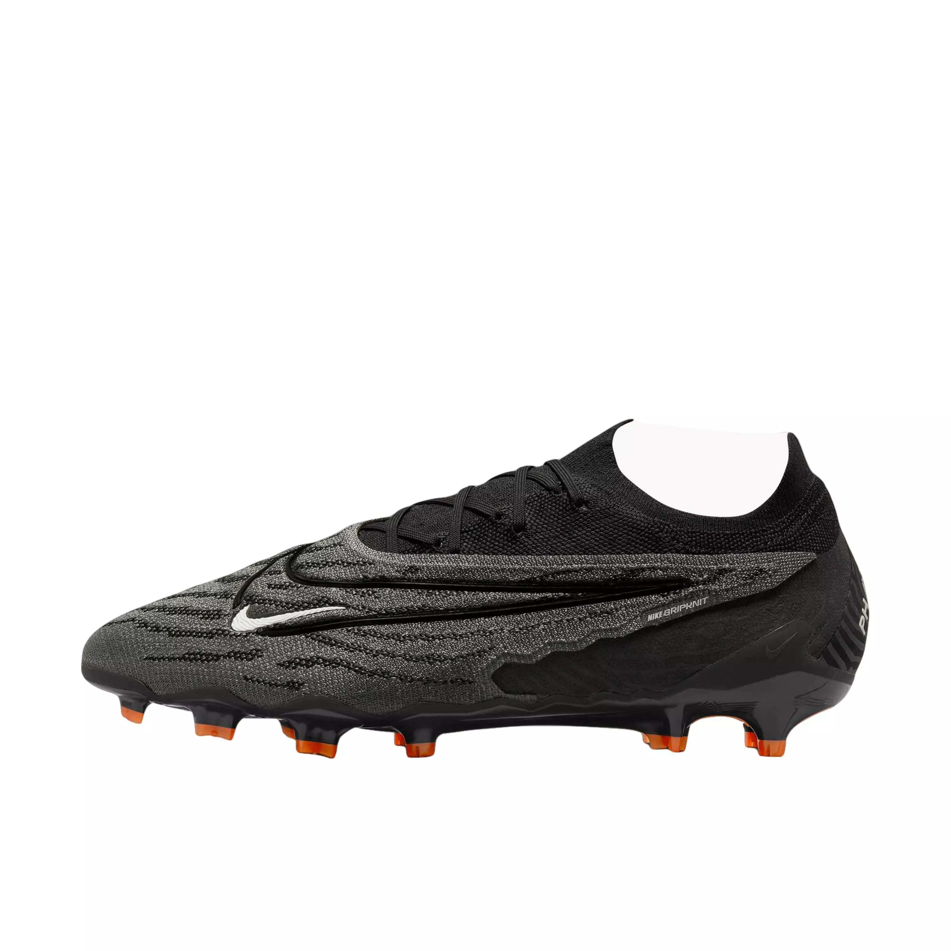 Nike Gripknit Phantom GX Elite FG "Black/Summit White/Dark Smoke Grey" Men's Soccer Cleat - BLACK/WHITE/DK GREY