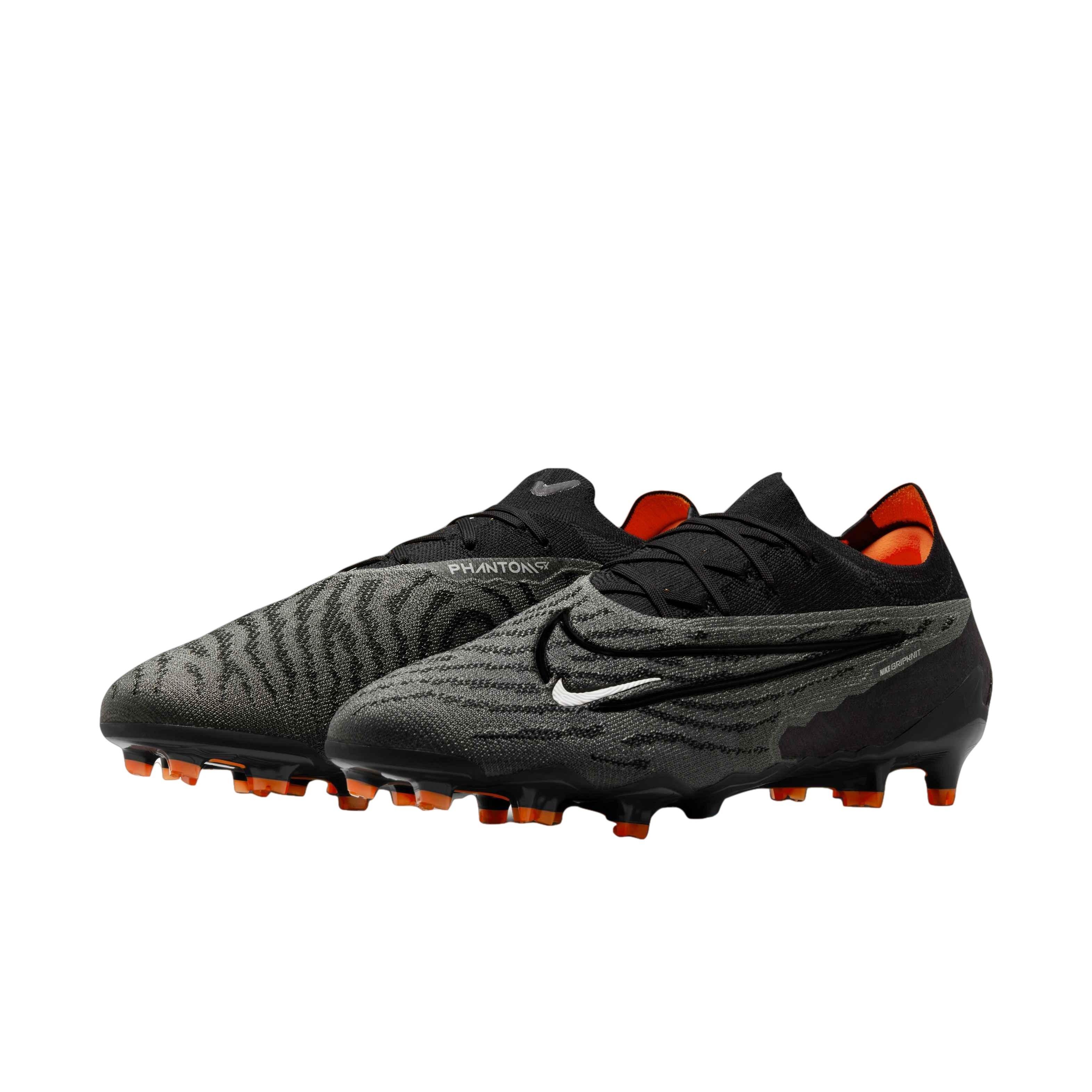 Nike Gripknit Phantom GX Elite FG "Black/Summit White/Dark Smoke Grey" Men's Soccer Cleat - BLACK/WHITE/DK GREY Thumbnail View 3