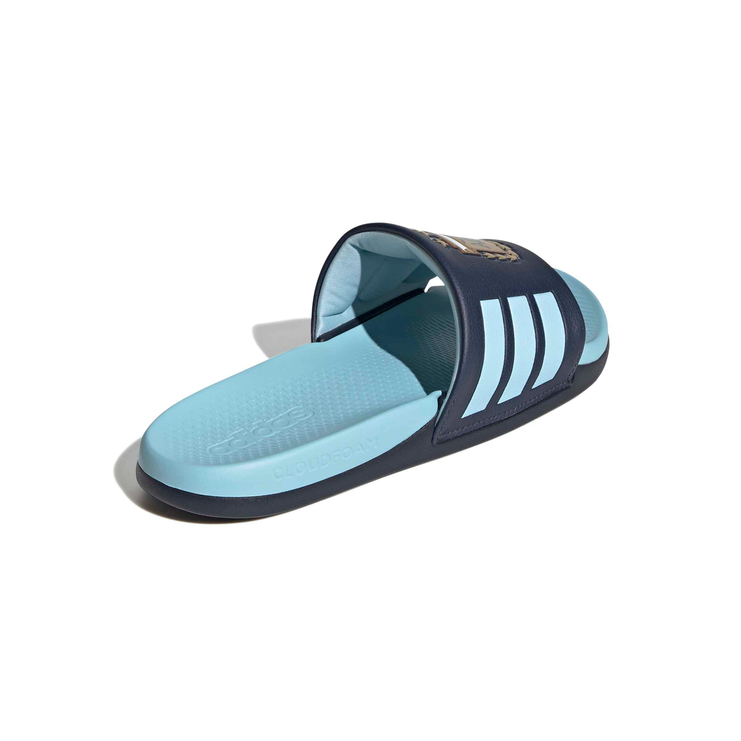 adidas Adilette Comfort 2.0 Argentina "Night Navy/Dark Football Gold/Icey Blue" Men's Slide - NAVY/DK GOLD/BLUE Thumbnail View 4