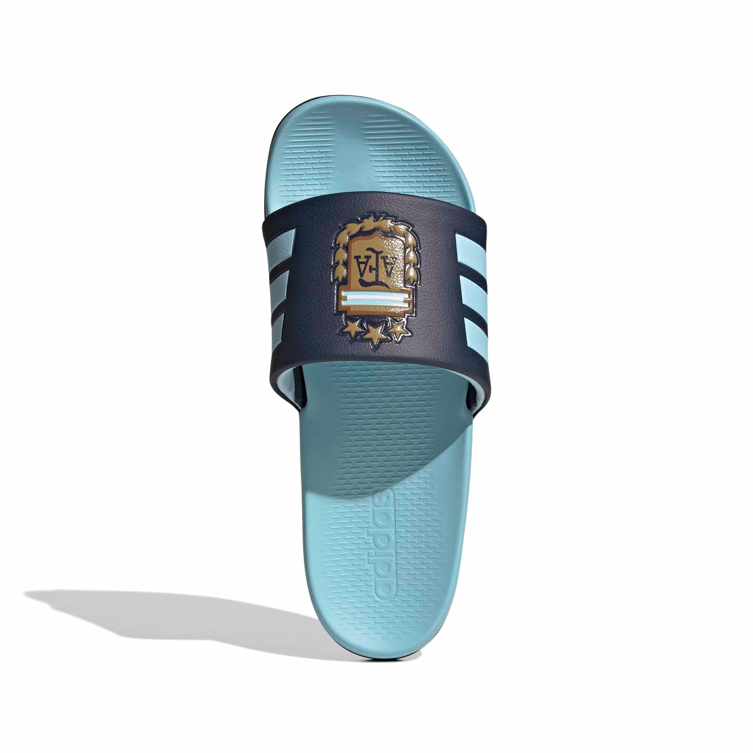 adidas Adilette Comfort 2.0 Argentina "Night Navy/Dark Football Gold/Icey Blue" Men's Slide - NAVY/DK GOLD/BLUE Thumbnail View 5