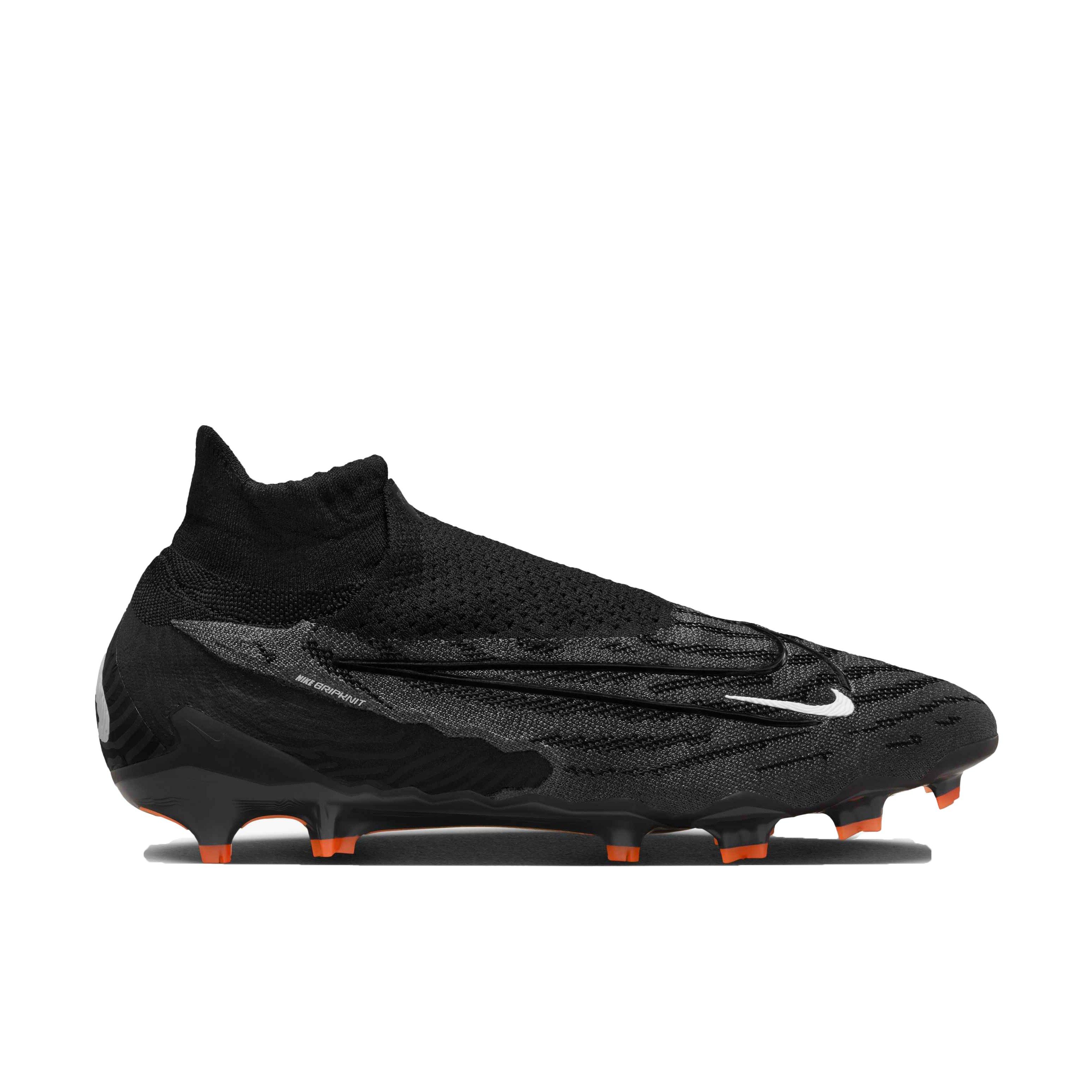 Nike Gripknit Phantom GX Elite Dynamic Fit FG "Black/Summit White/Smoke Grey" Men's Soccer Cleat - BLACK/WHITE/DK GREY Thumbnail View 1
