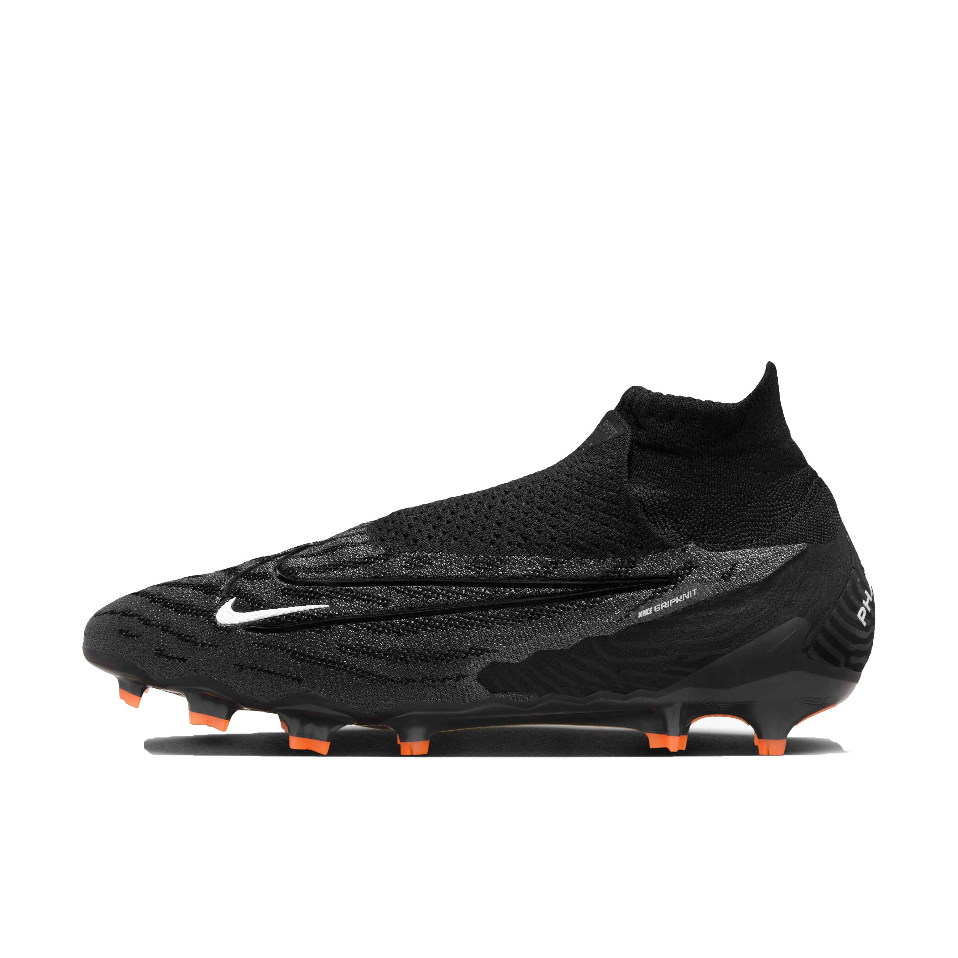 Nike Gripknit Phantom GX Elite Dynamic Fit FG "Black/Summit White/Smoke Grey" Men's Soccer Cleat - BLACK/WHITE/DK GREY Thumbnail View 2