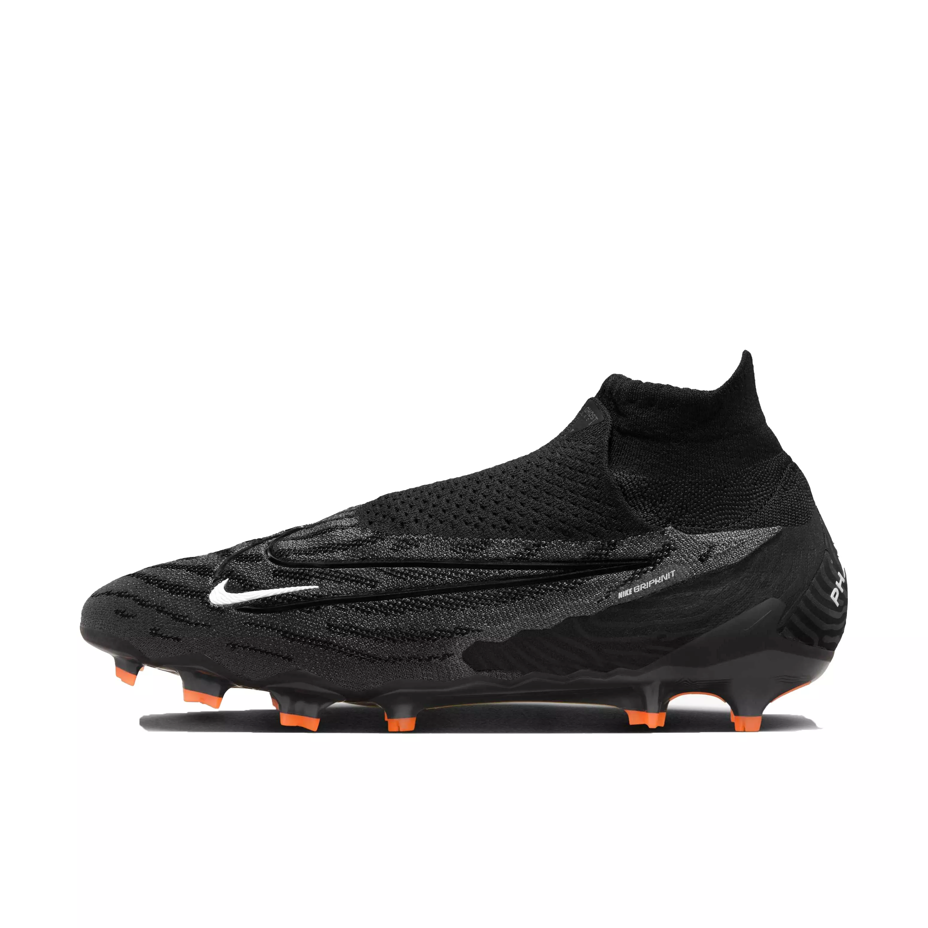 Nike Gripknit Phantom GX Elite Dynamic Fit FG "Black/Summit White/Smoke Grey" Men's Soccer Cleat - BLACK/WHITE/DK GREY
