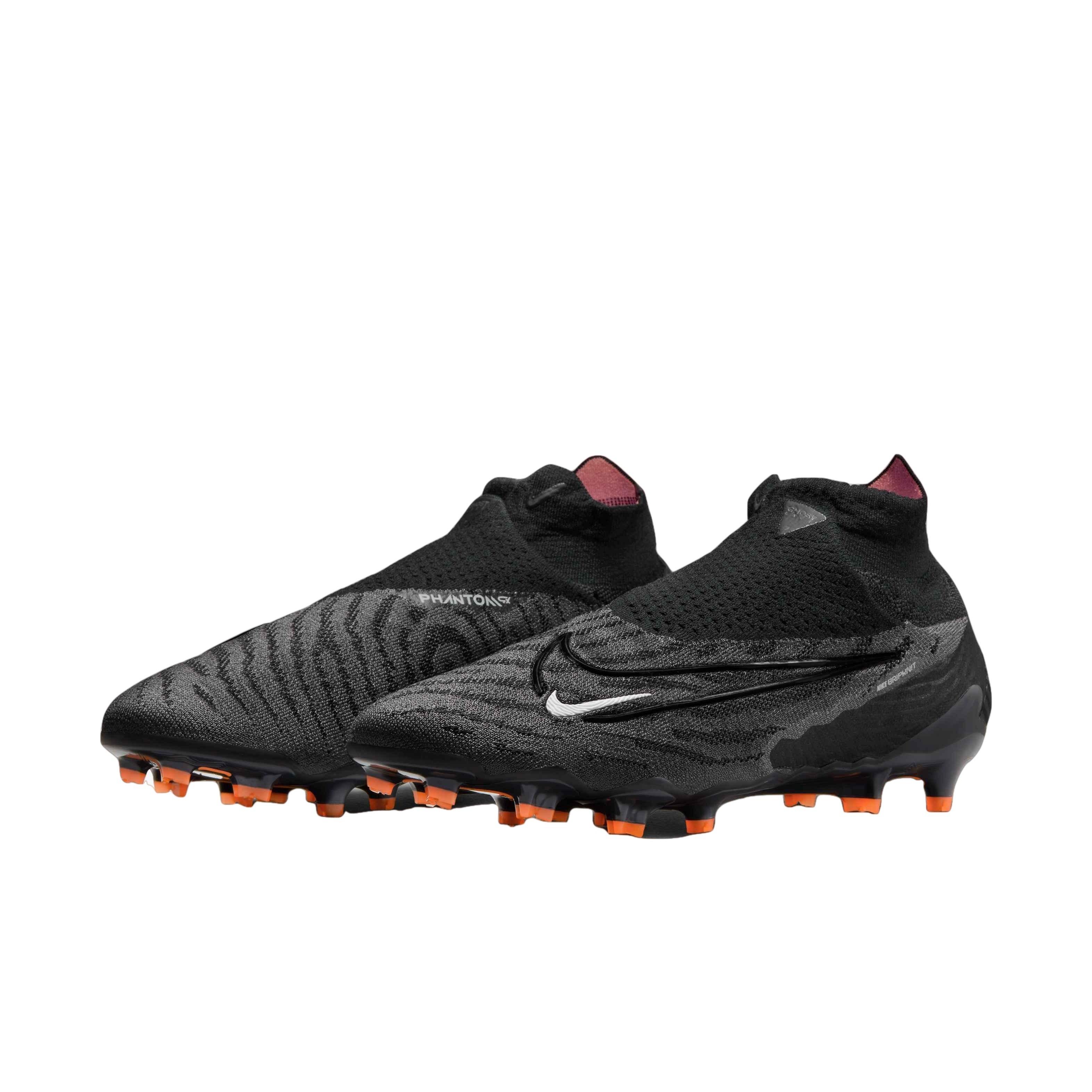 Nike Gripknit Phantom GX Elite Dynamic Fit FG "Black/Summit White/Smoke Grey" Men's Soccer Cleat - BLACK/WHITE/DK GREY Thumbnail View 3
