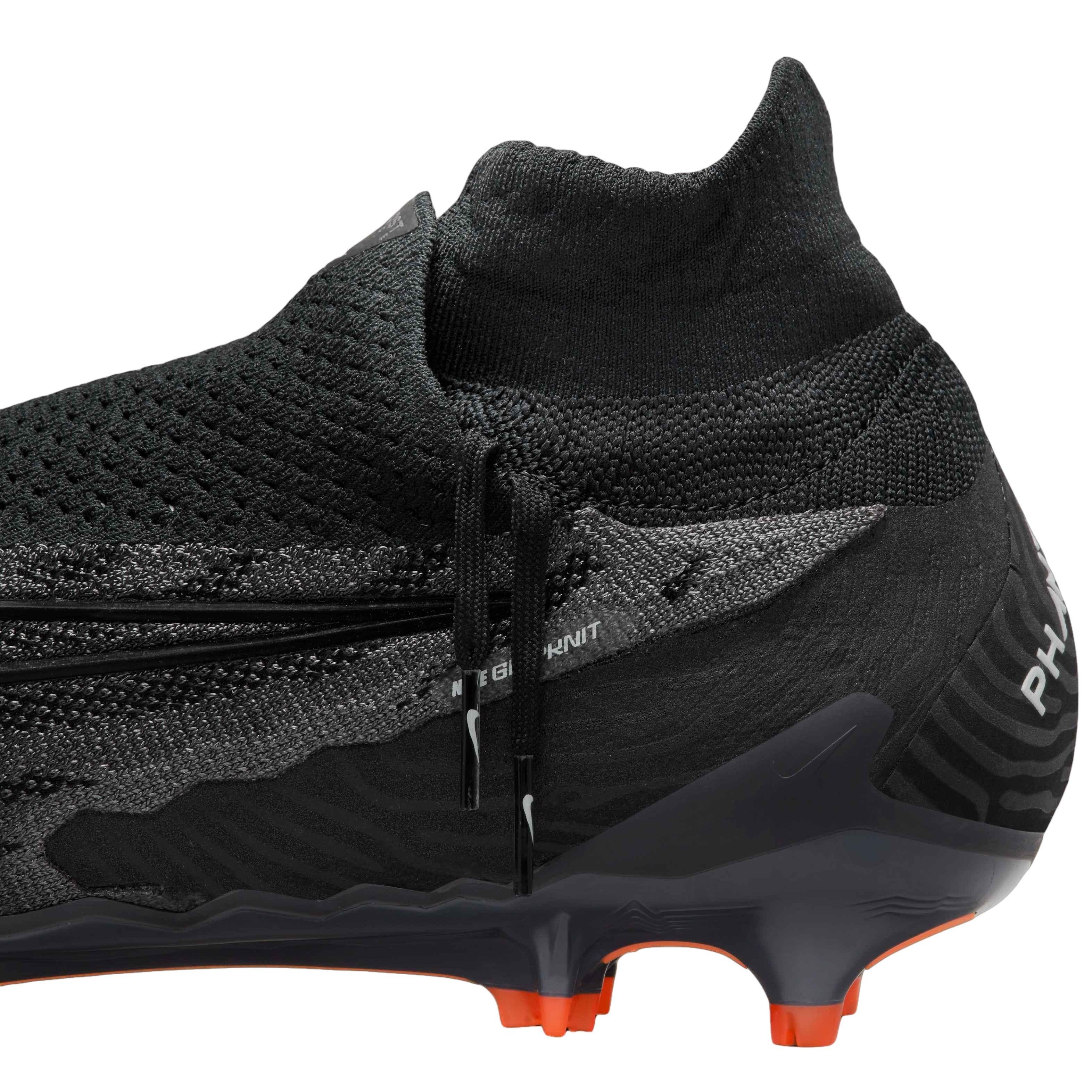 Nike Gripknit Phantom GX Elite Dynamic Fit FG "Black/Summit White/Smoke Grey" Men's Soccer Cleat - BLACK/WHITE/DK GREY Thumbnail View 9