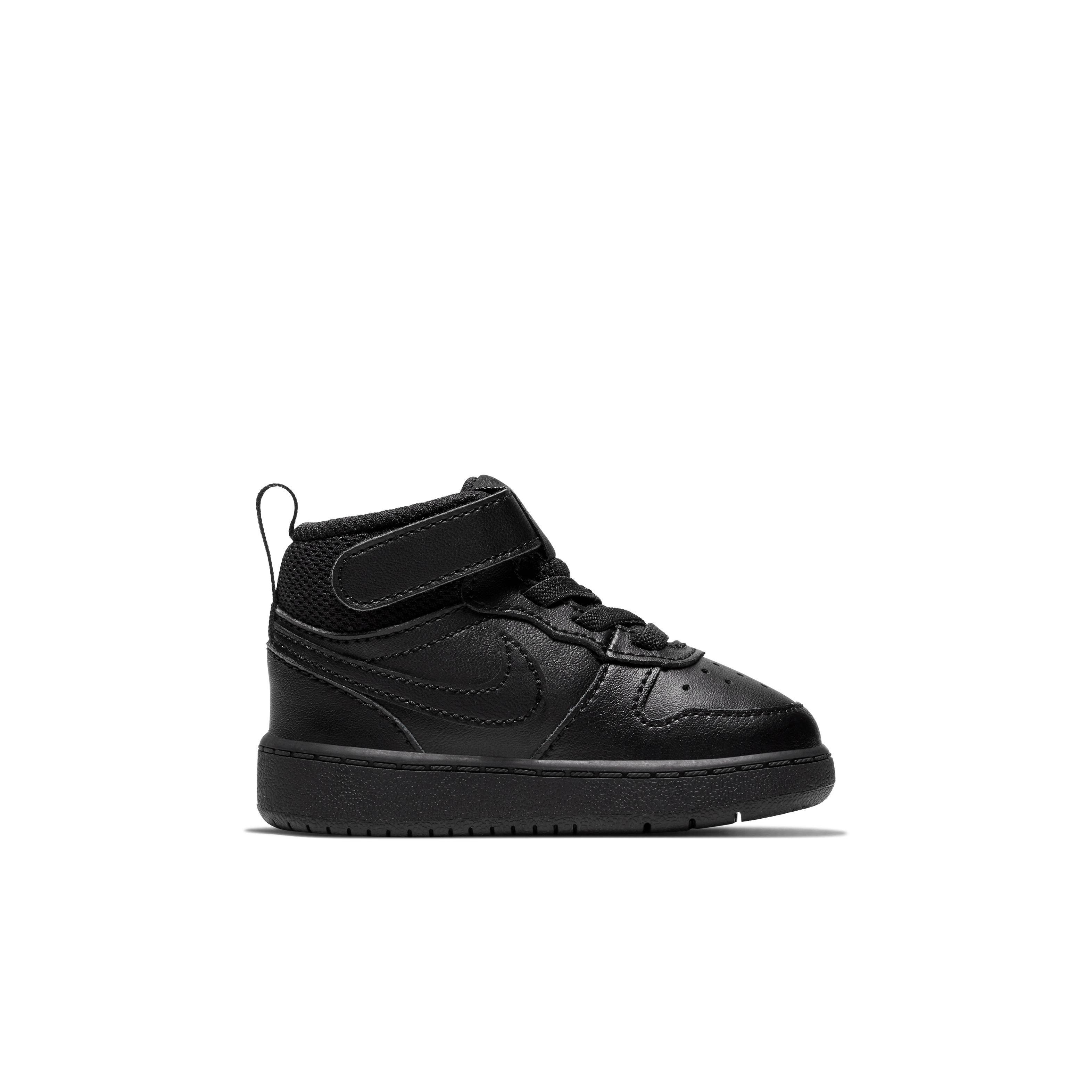 Nike Court Borough Mid 2 Toddler Boys' "Black/Black" Shoe