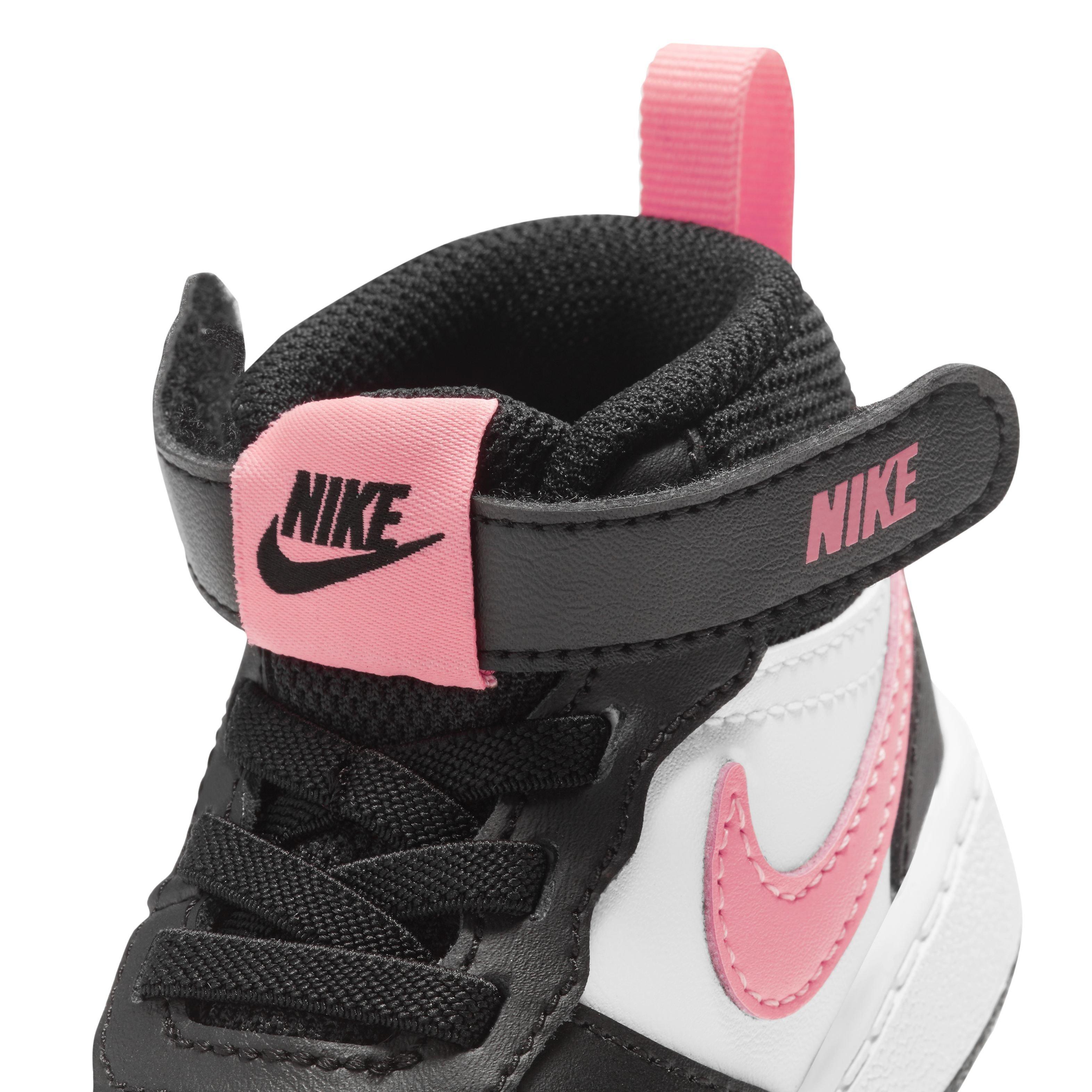 Nike Court Borough Mid 2 Black Pink Toddler Boys Shoe Hibbett City Gear