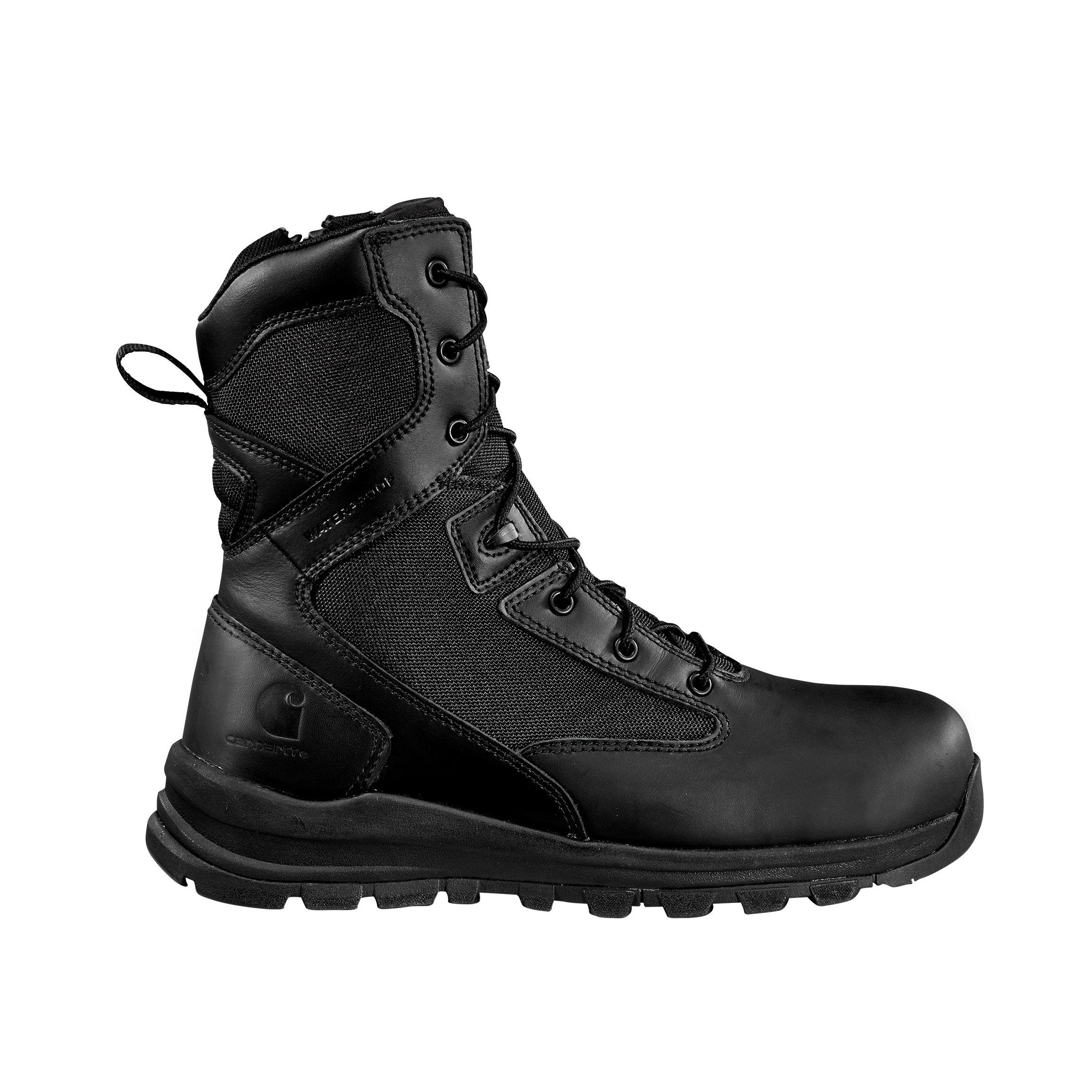Carhartt Gilmore Waterproof 8" Side Zip "Black" Men's Wide Hiker Boot - BLACK Thumbnail View 1