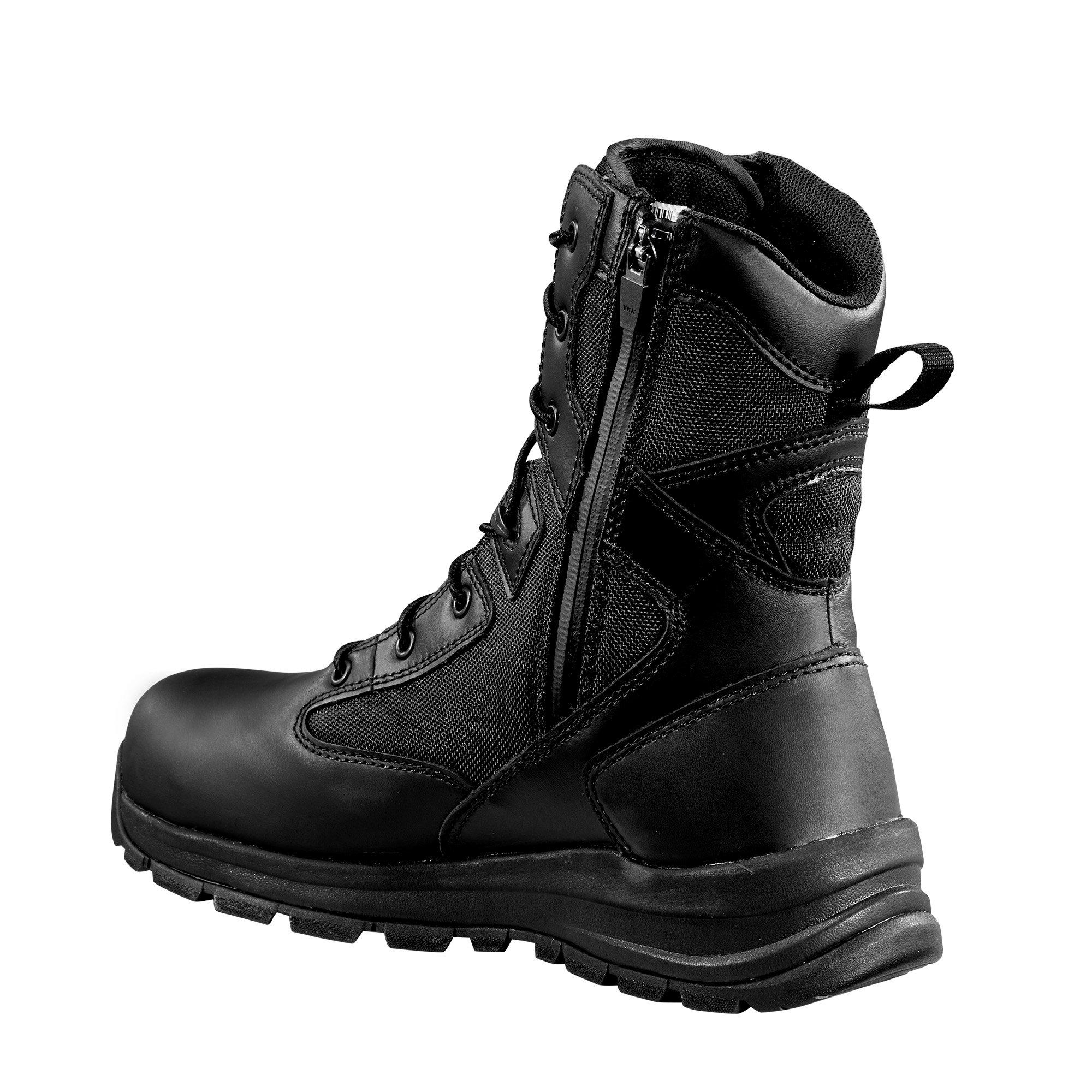 Carhartt Gilmore Waterproof 8" Side Zip "Black" Men's Wide Hiker Boot - BLACK Thumbnail View 4