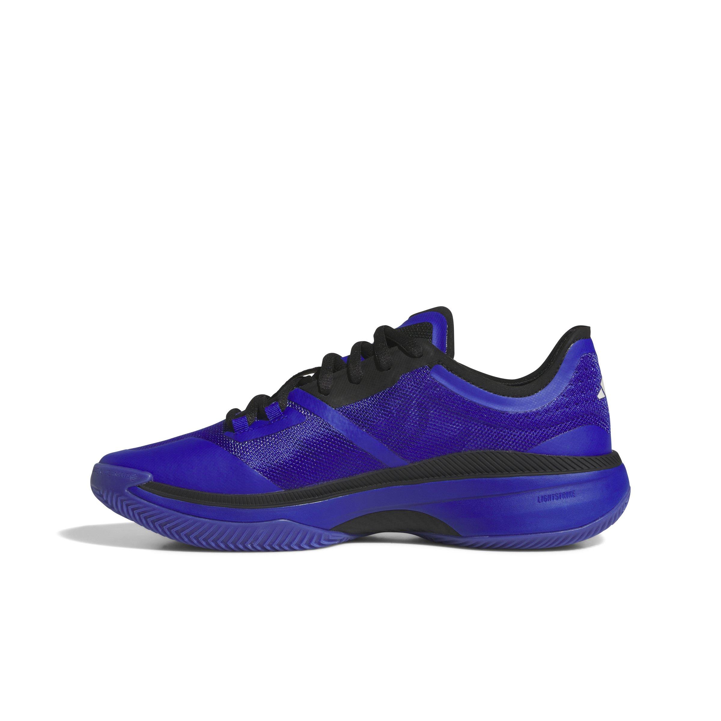 adidas Adizero Select 2.0 Low "Lucid Blue/Core Black/Zero Metallic" Unisex Basketball Shoe - BLUE/BLACK/ZERO Thumbnail View 2