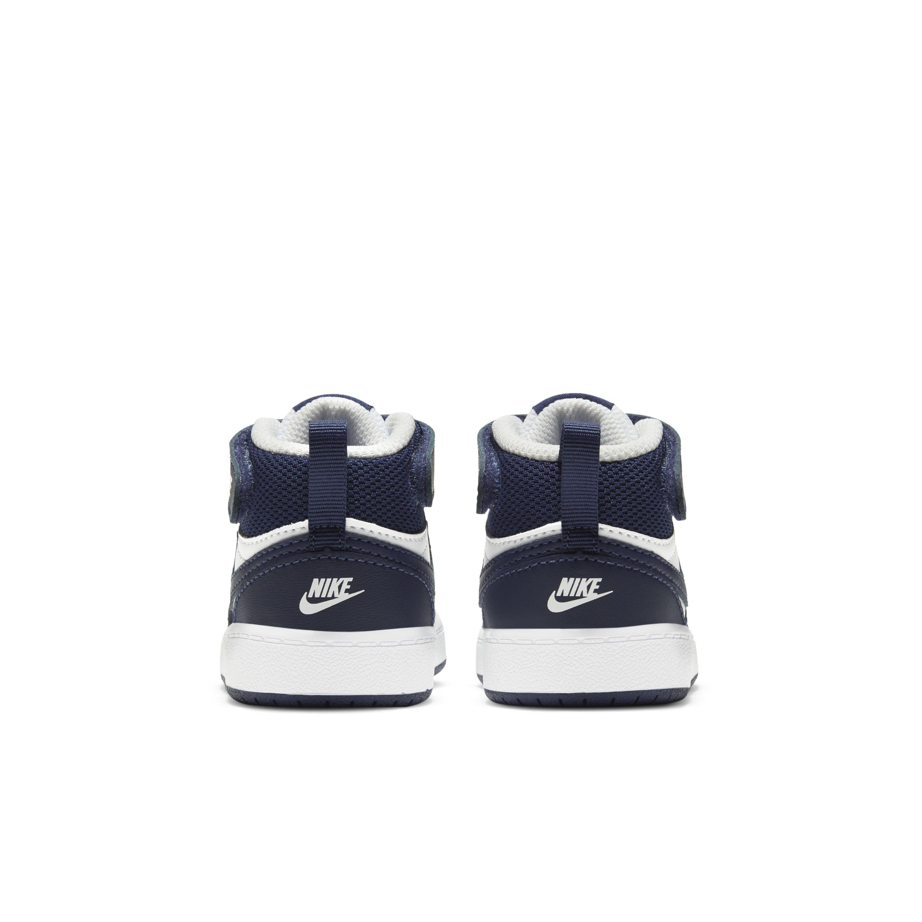 Nike Court Borough Mid 2 "White/Blue" Toddler Boys' Shoe - WHITE/BLUE Thumbnail View 5