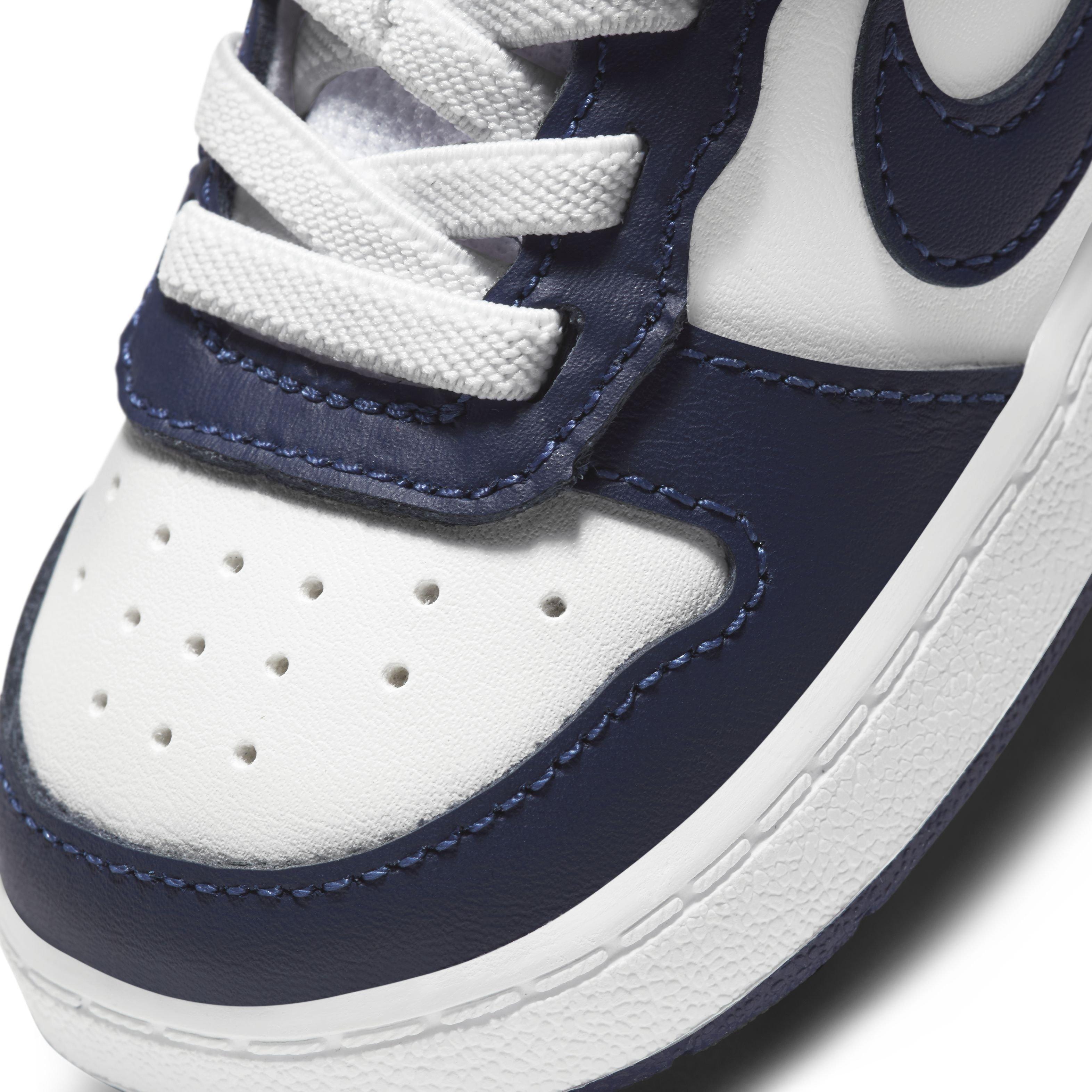 Nike Court Borough Mid 2 "White/Blue" Toddler Boys' Shoe - WHITE/BLUE Thumbnail View 7